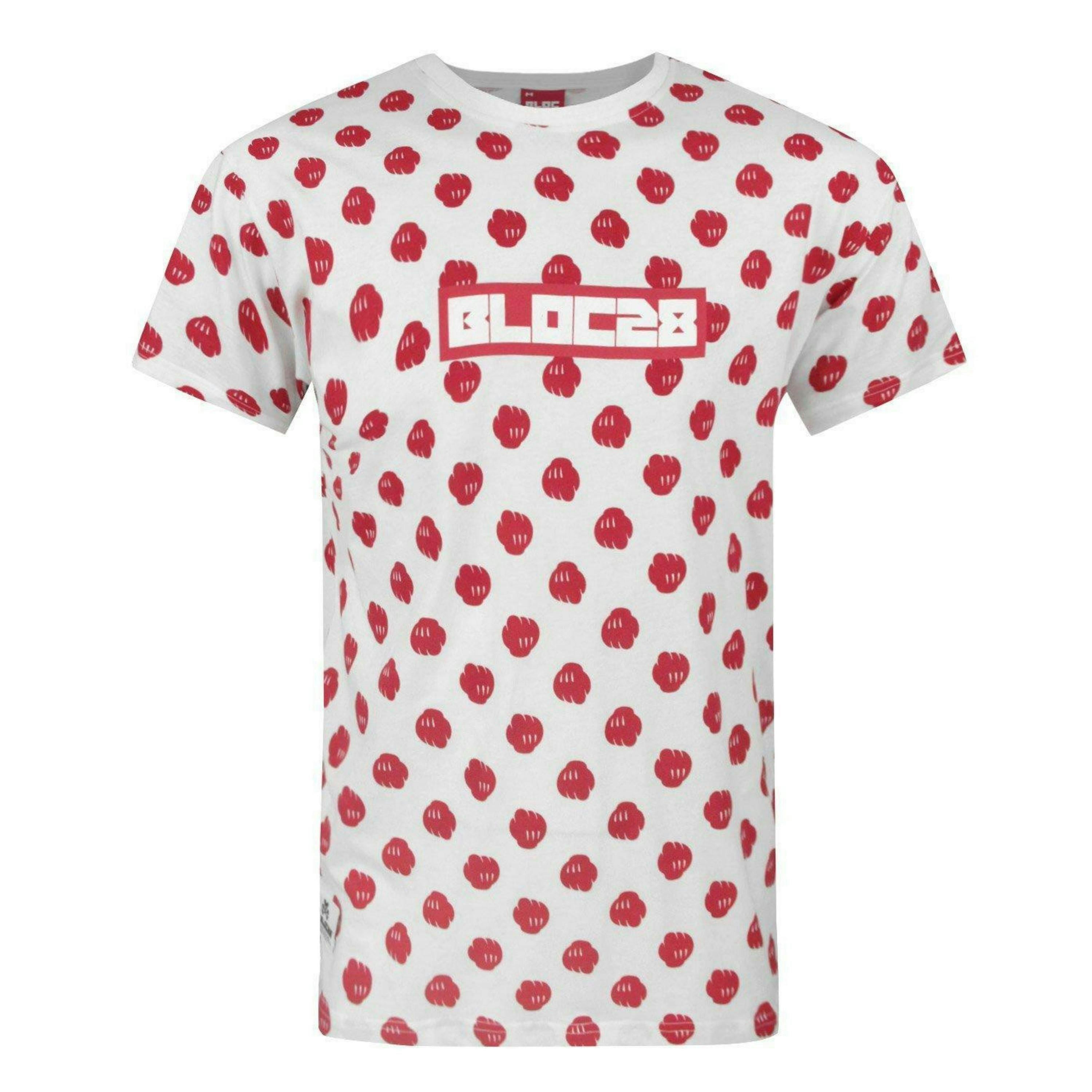 Disney Mens White Mickey Mouse Glove Short Sleeved T-Shirt by Vanilla Underground , view 1 of 4