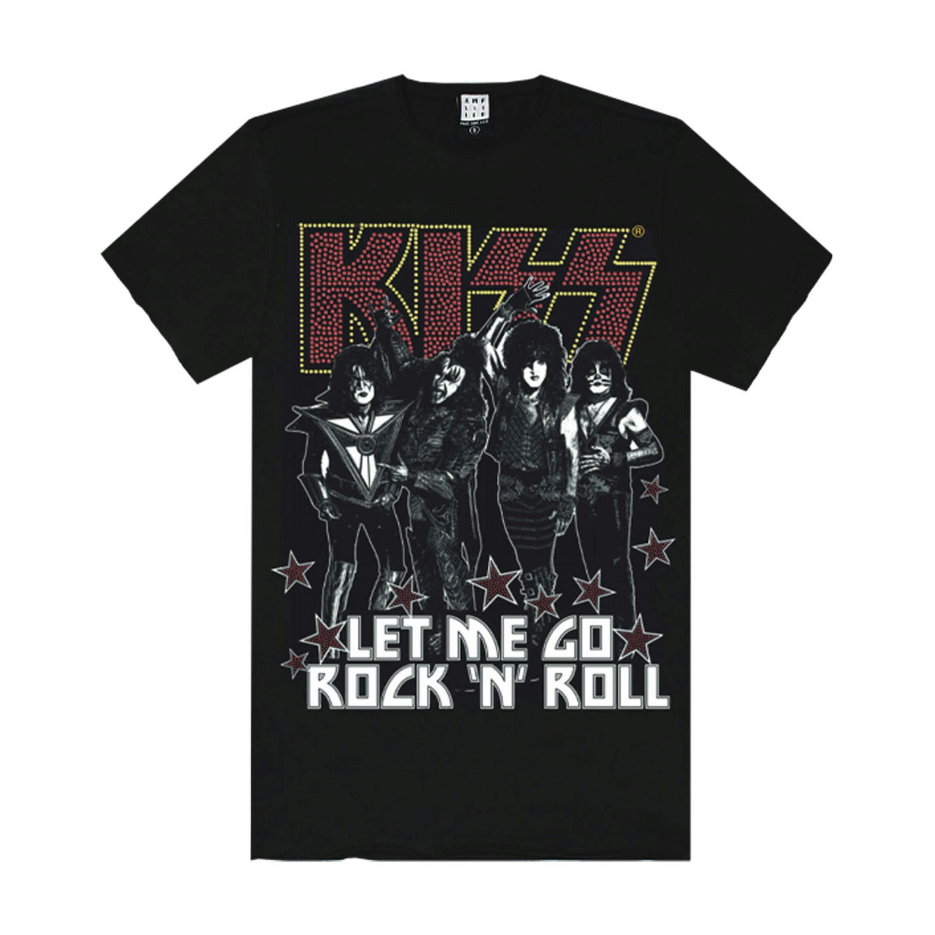 Amplified Clothing Mens Black Kiss Short Sleeved T-Shirt by Vanilla Underground , view 1 of 4