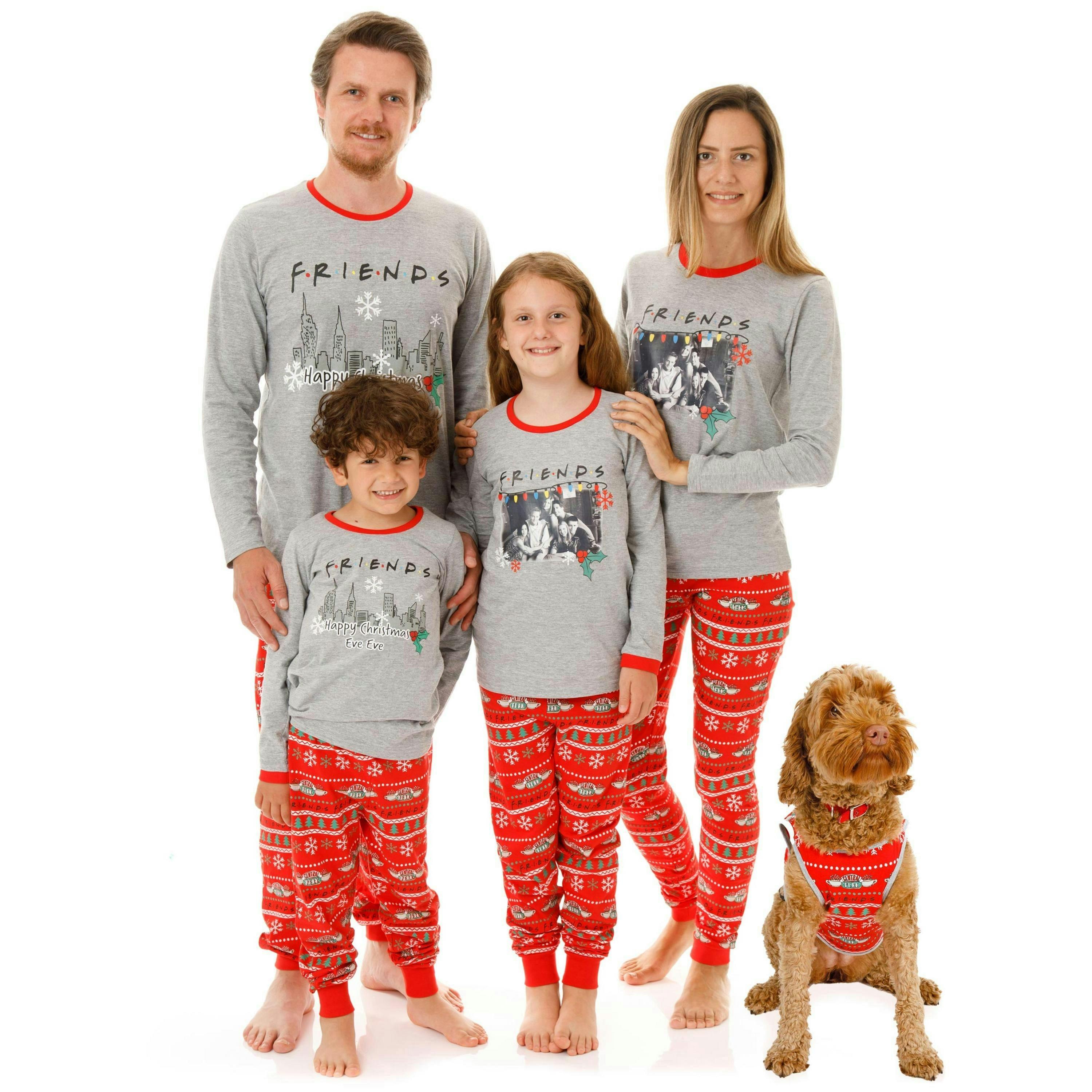 Friends Boys Red Logo Long Sleeve Long Leg Pyjama Set [dis] by Vanilla Underground , view 1 of 5