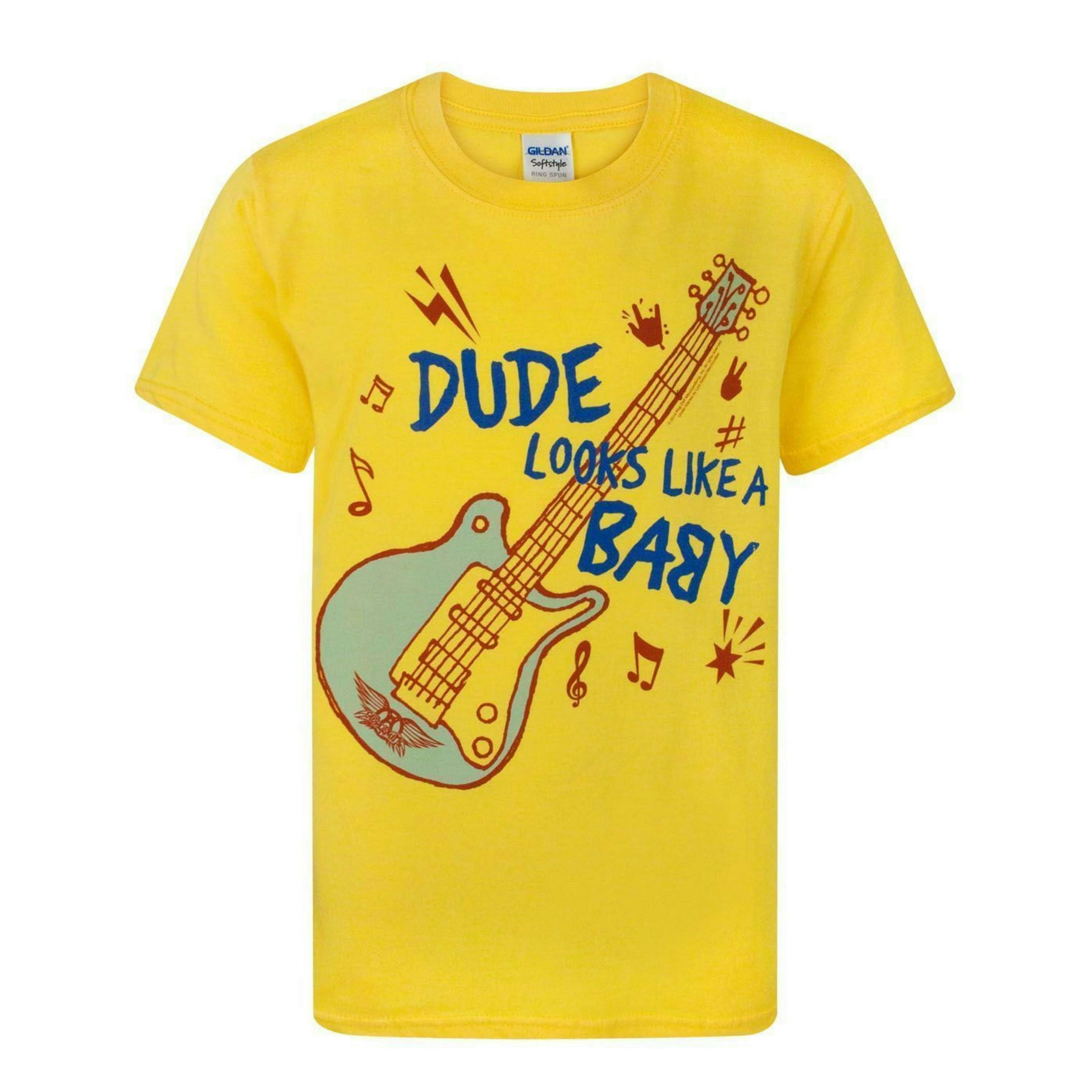 Aerosmith Boys Yellow Short Sleeved T-Shirt by Vanilla Underground , view 1 of 1