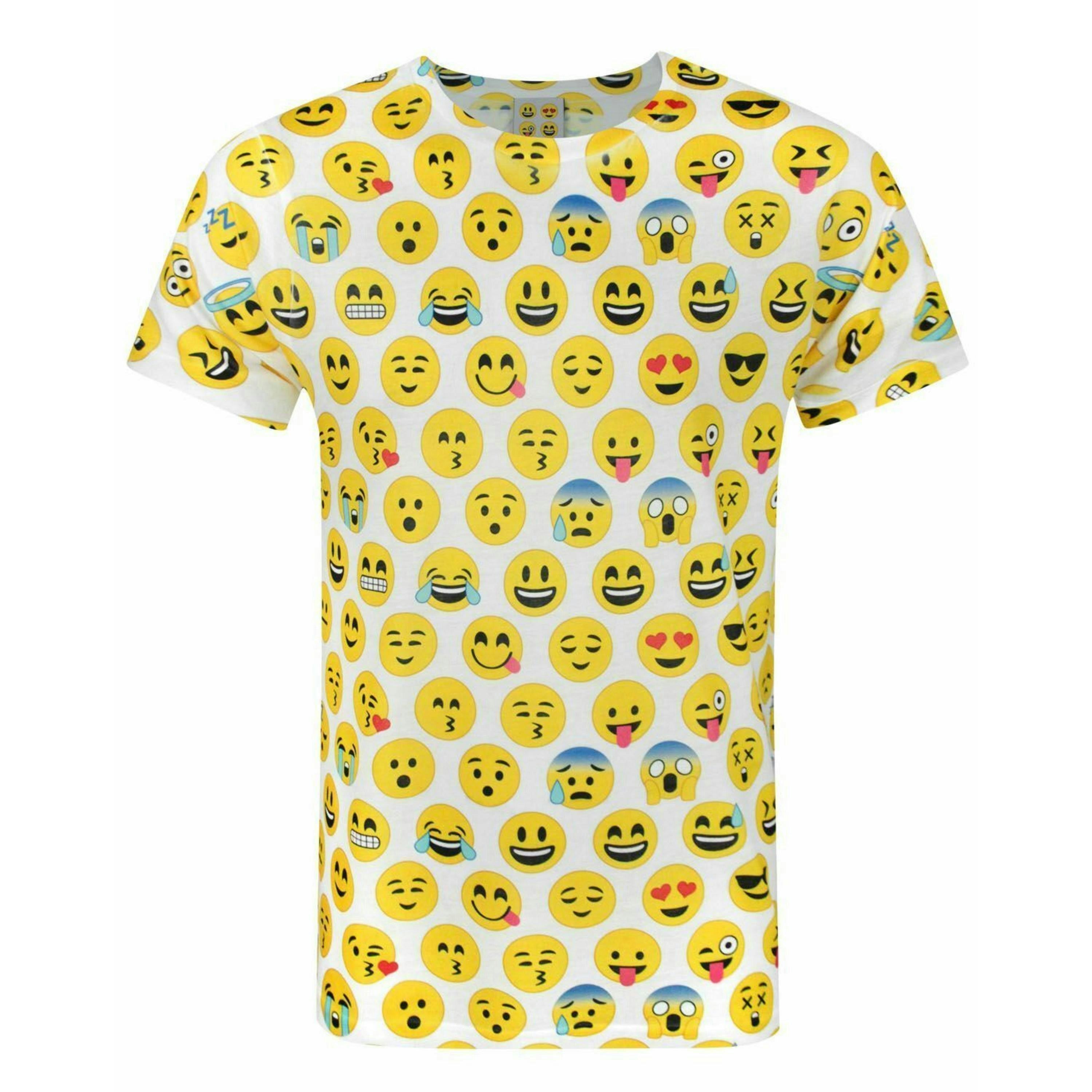 Emoticon Mens White Emoticons Short Sleeved T-Shirt by Vanilla Underground , view 1 of 4