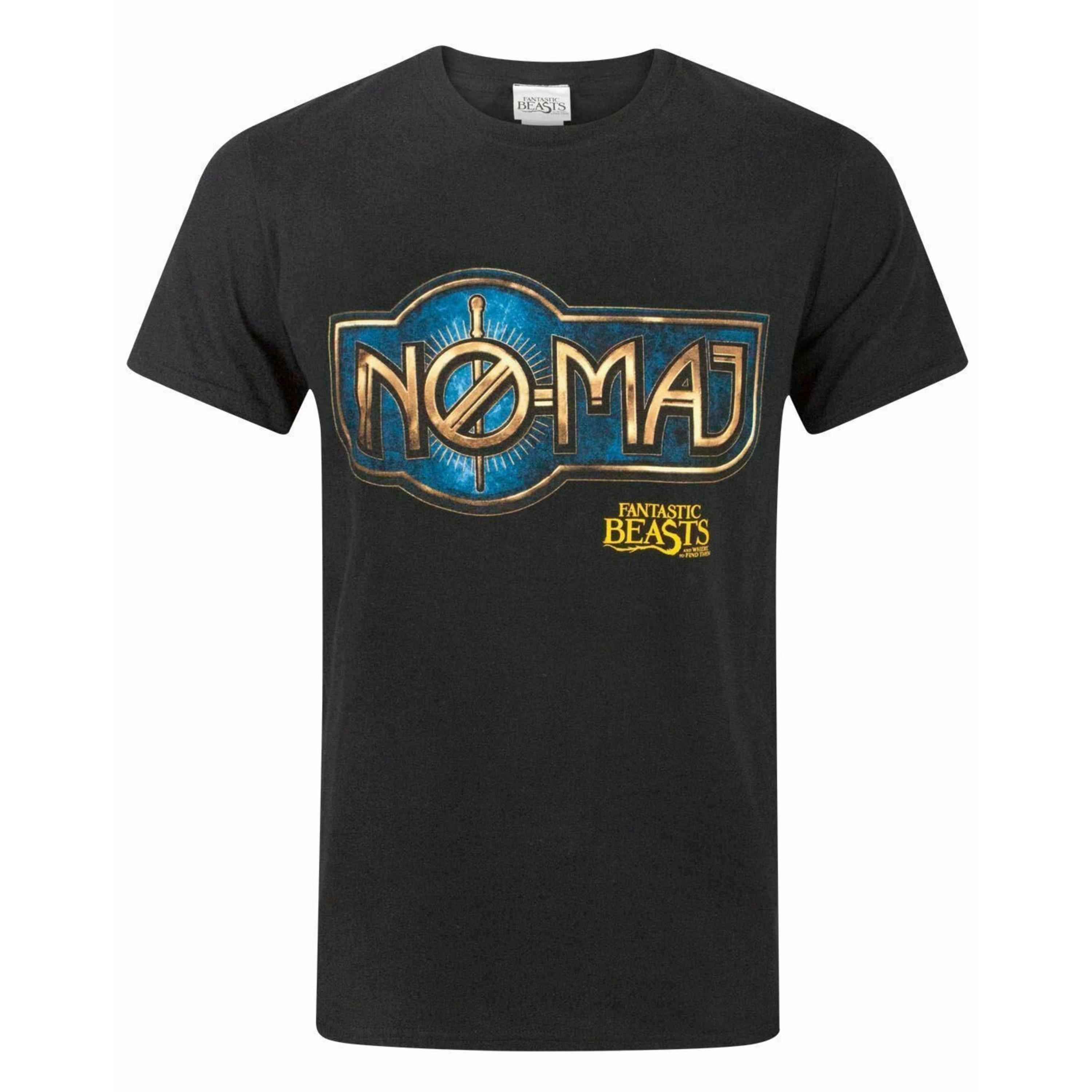 Fantastic Beasts And Where To Find Them Mens Black Logo Short Sleeved T-Shirt by Vanilla Underground , view 1 of 4