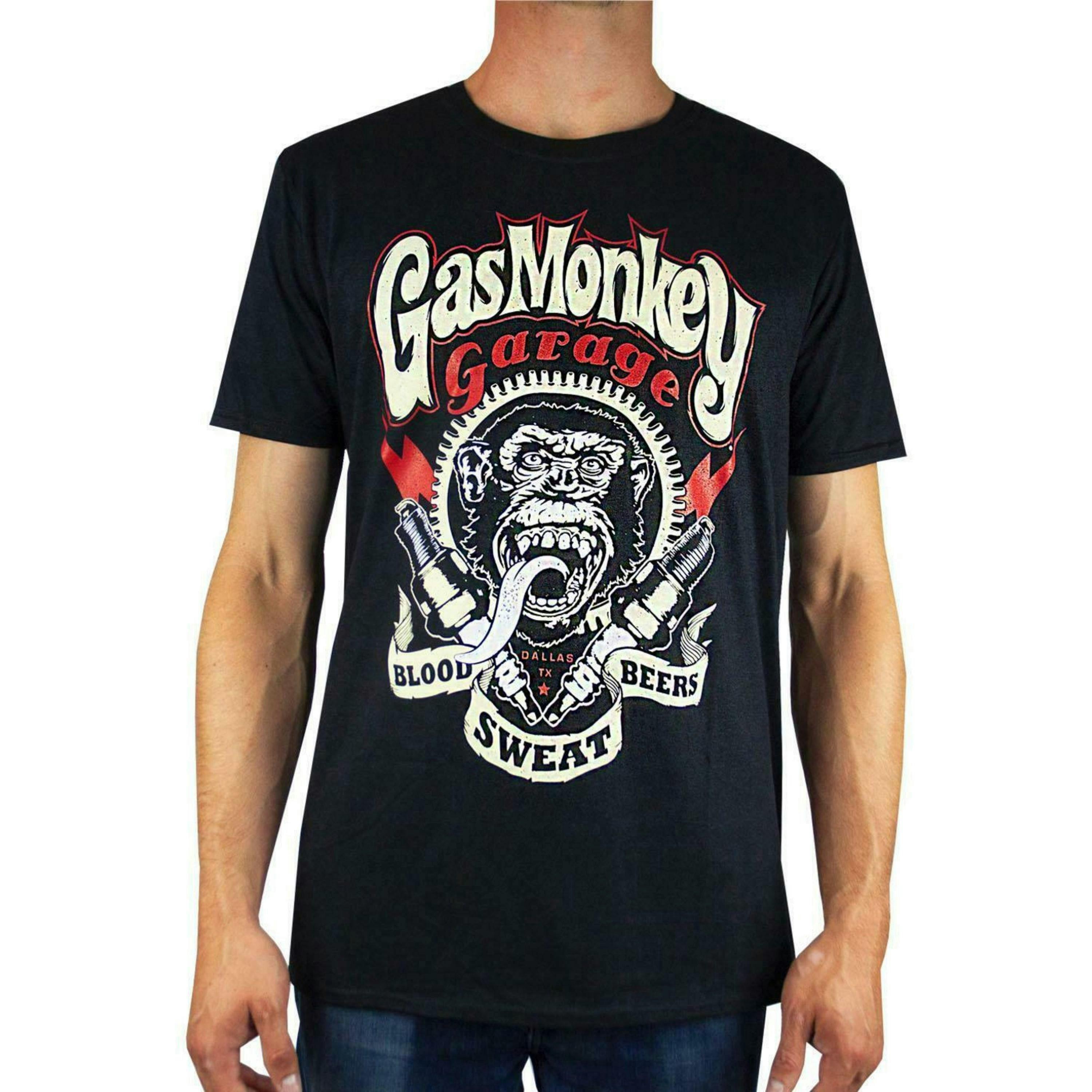 Gas Monkey Garage Mens Black Logo Short Sleeved T-Shirt by Vanilla Underground , view 1 of 1