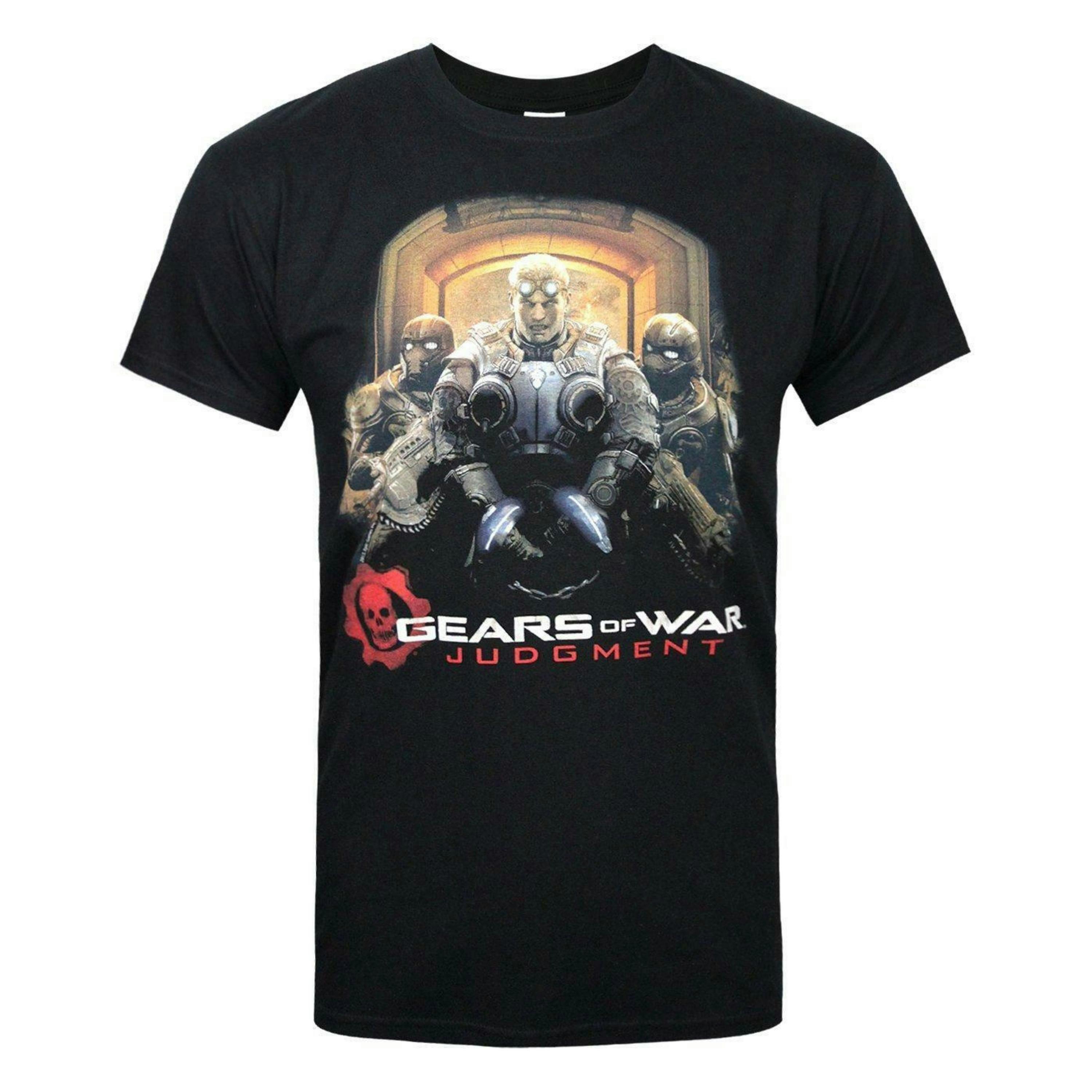 Gears of War Mens Black Lt Damon Baird Graphic Short Sleeved T-Shirt by Vanilla Underground , view 1 of 4