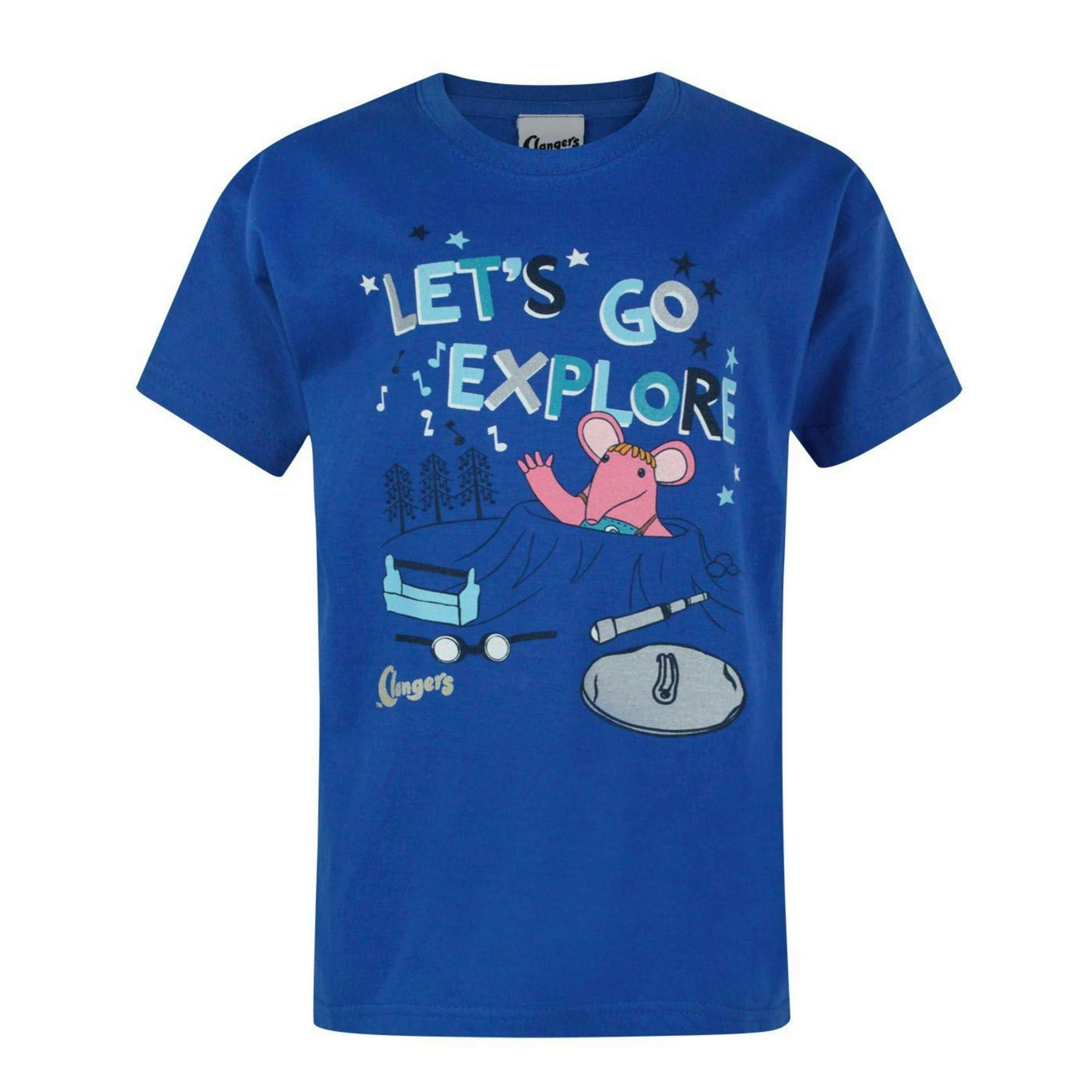 Clangers Boys Blue Short Sleeved T-Shirt by Vanilla Underground , view 1 of 1