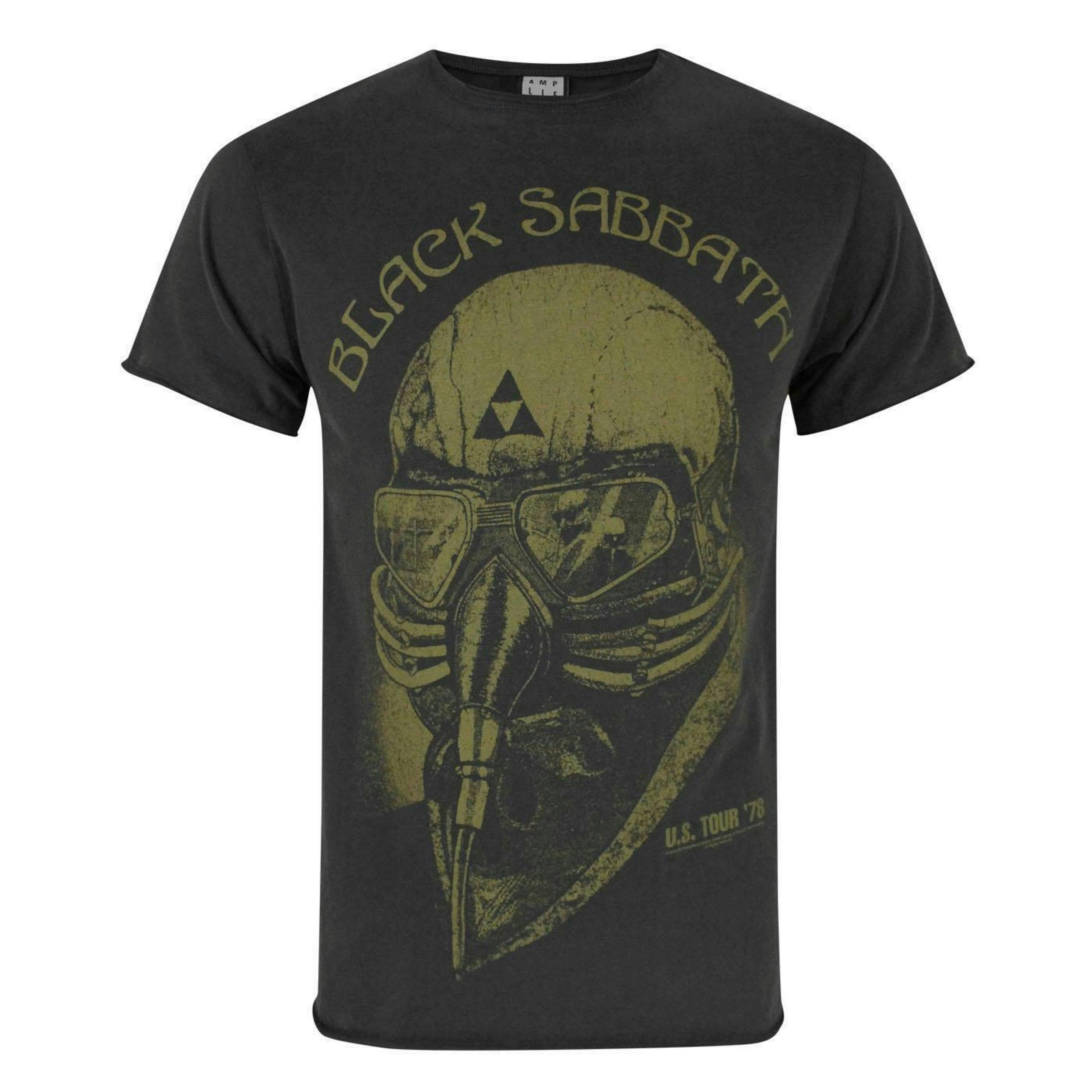 Amplified Clothing Mens Grey Black Sabbath Short Sleeved T-Shirt by Vanilla Underground , view 1 of 4