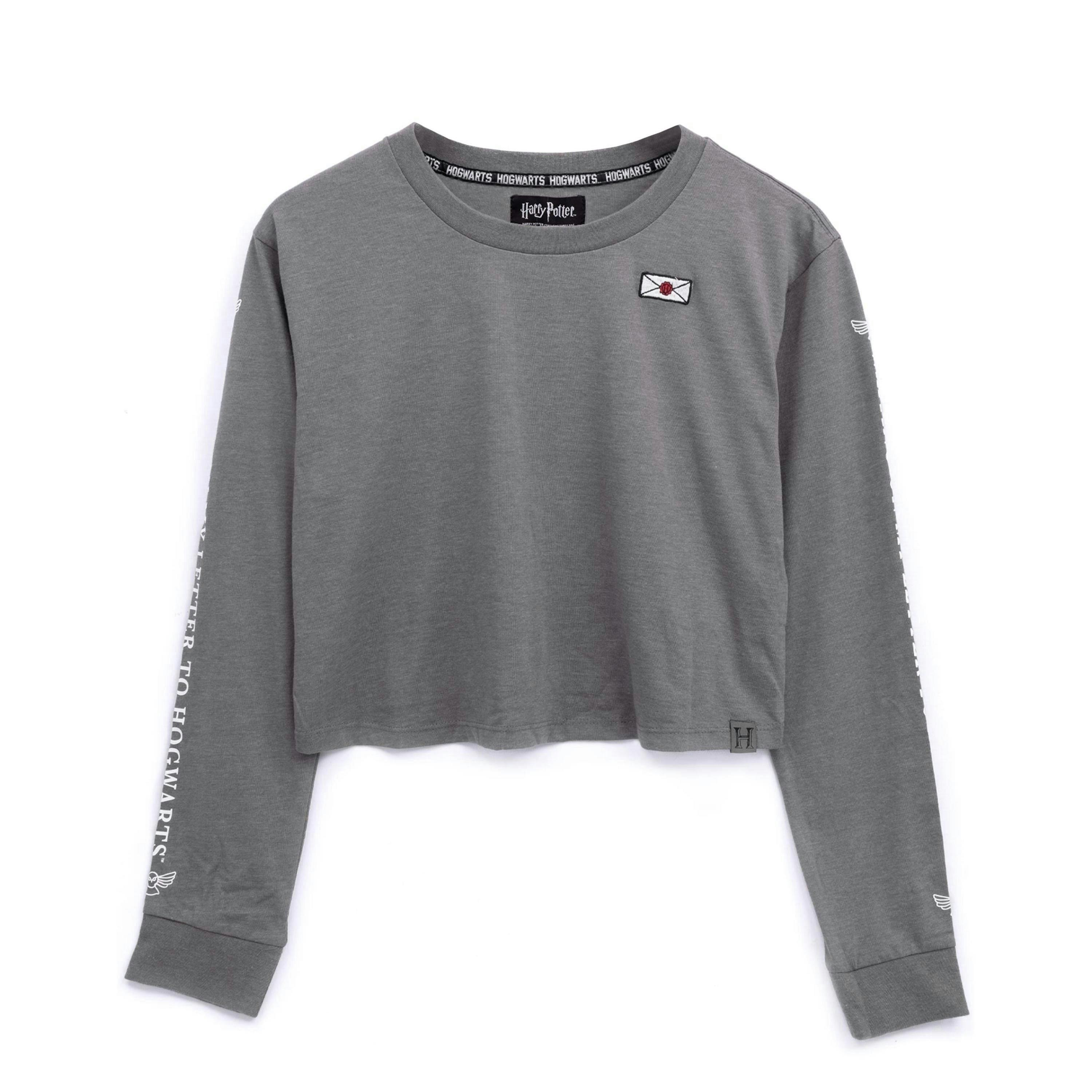 Harry Potter Womens Grey Quote Long Sleeved T-Shirt by Vanilla Underground , view 1 of 5