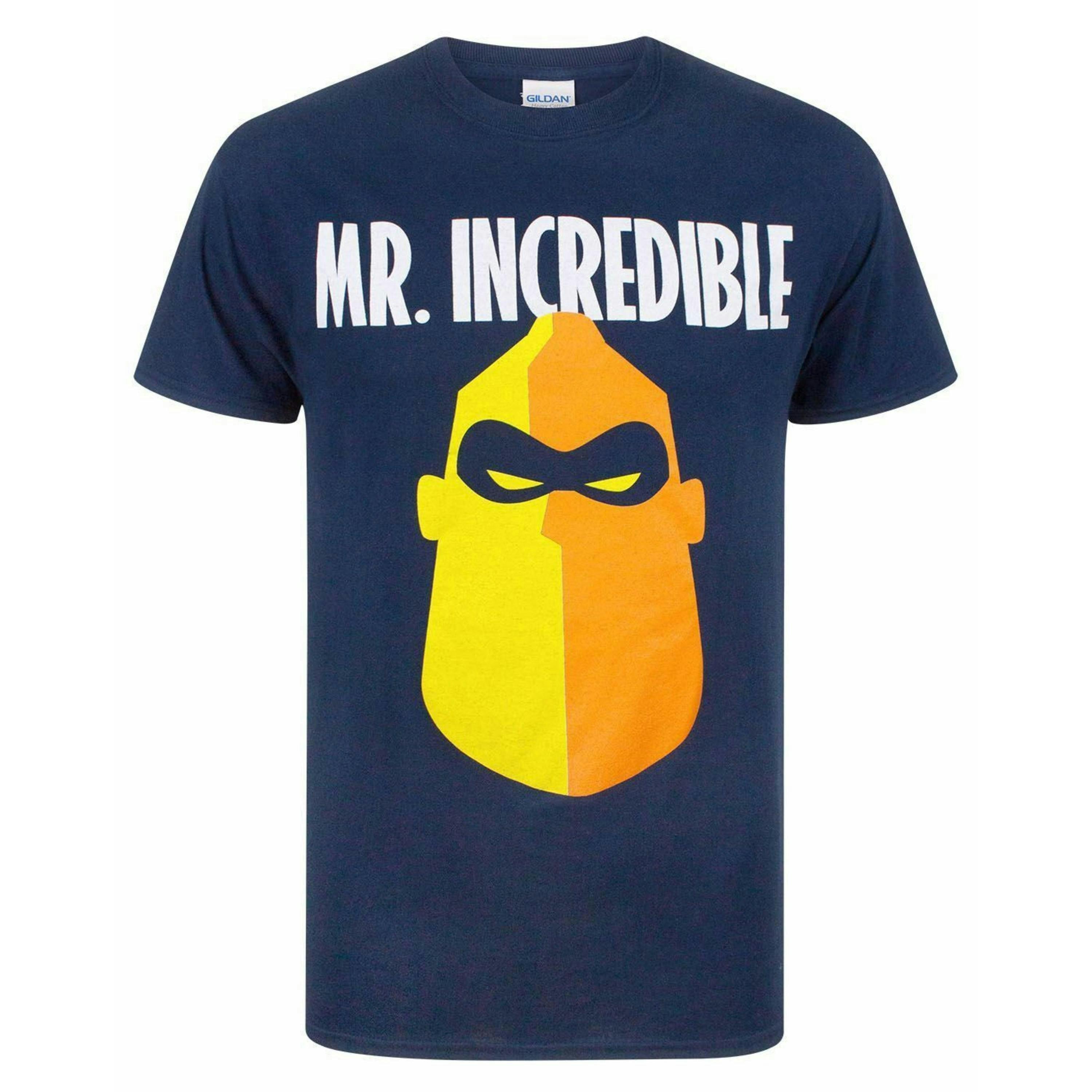 Disney Mens Blue Mr Incredible Short Sleeved T-Shirt by Vanilla Underground , view 1 of 4