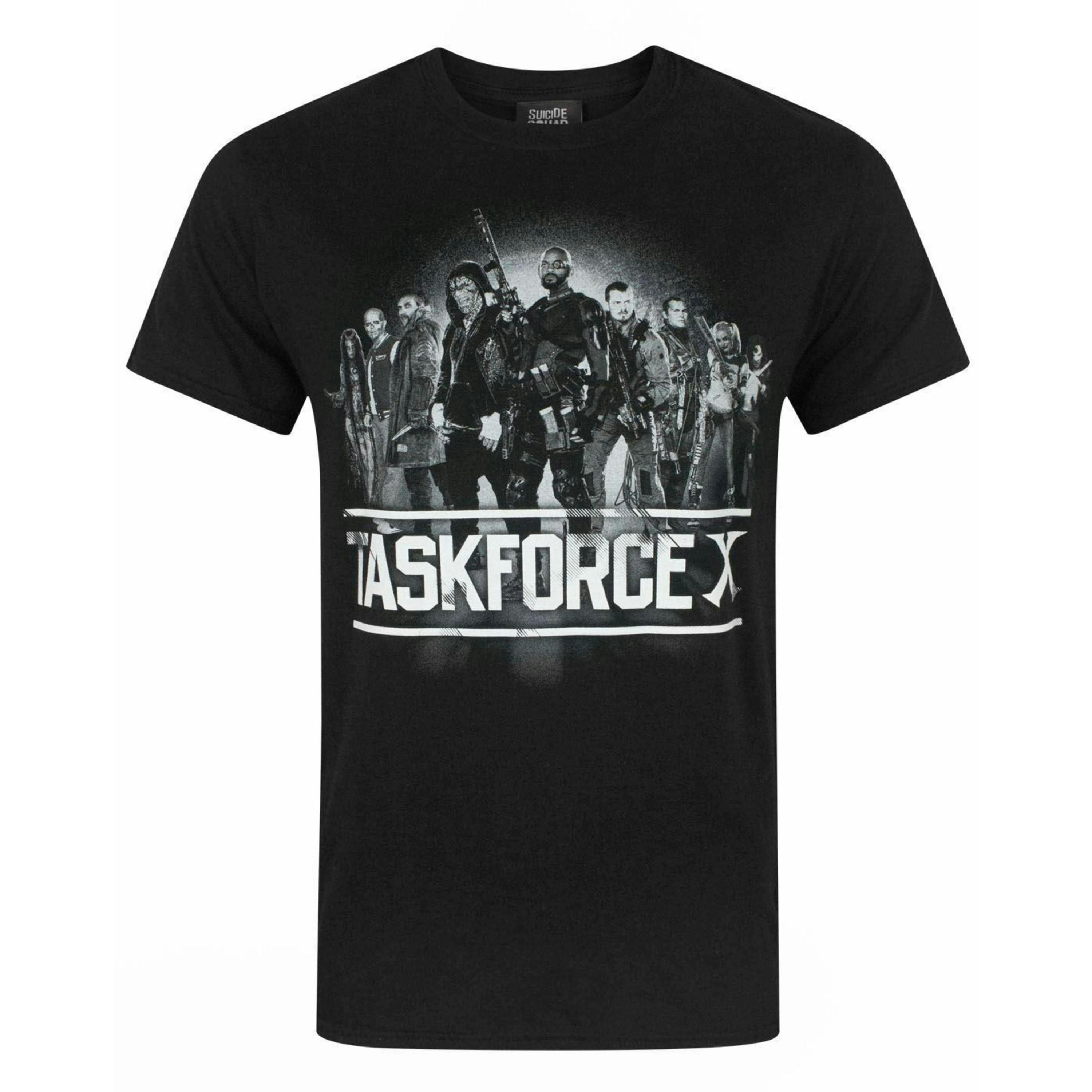 DC Comics Mens Black Task Force X Short Sleeved T-Shirt by Vanilla Underground , view 1 of 4