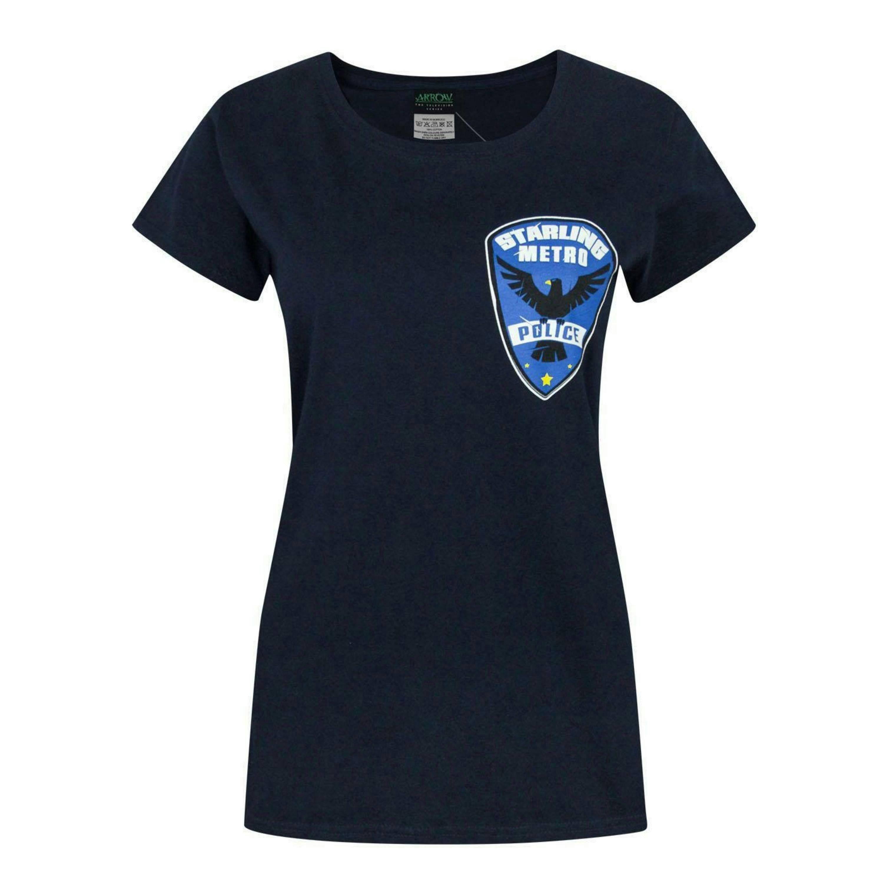 DC Comics Womens Blue Arrow Short Sleeved T-Shirt by Vanilla Underground , view 1 of 4