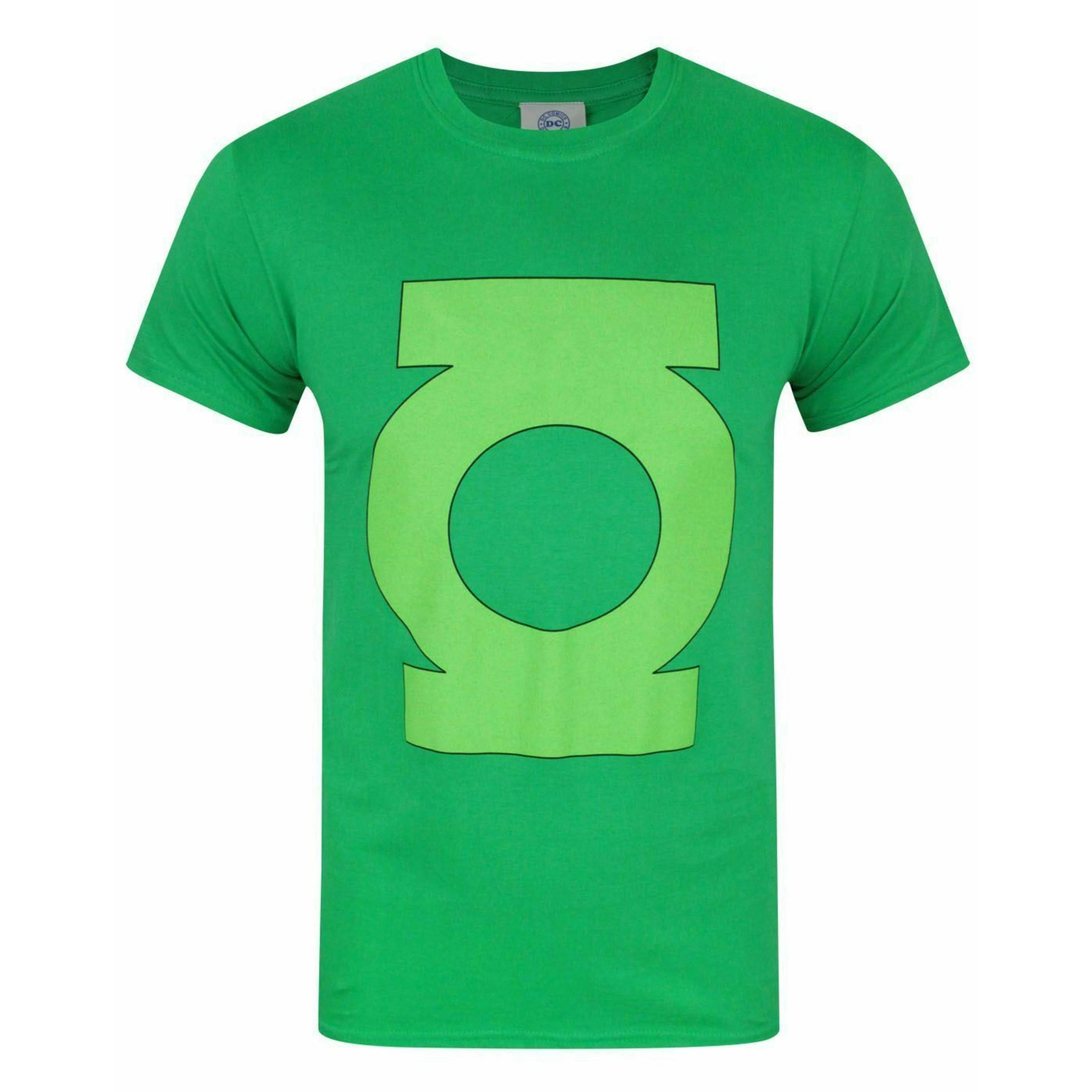 DC Comics Mens Green Green Lantern Logo Short Sleeved T-Shirt by Vanilla Underground , view 1 of 4