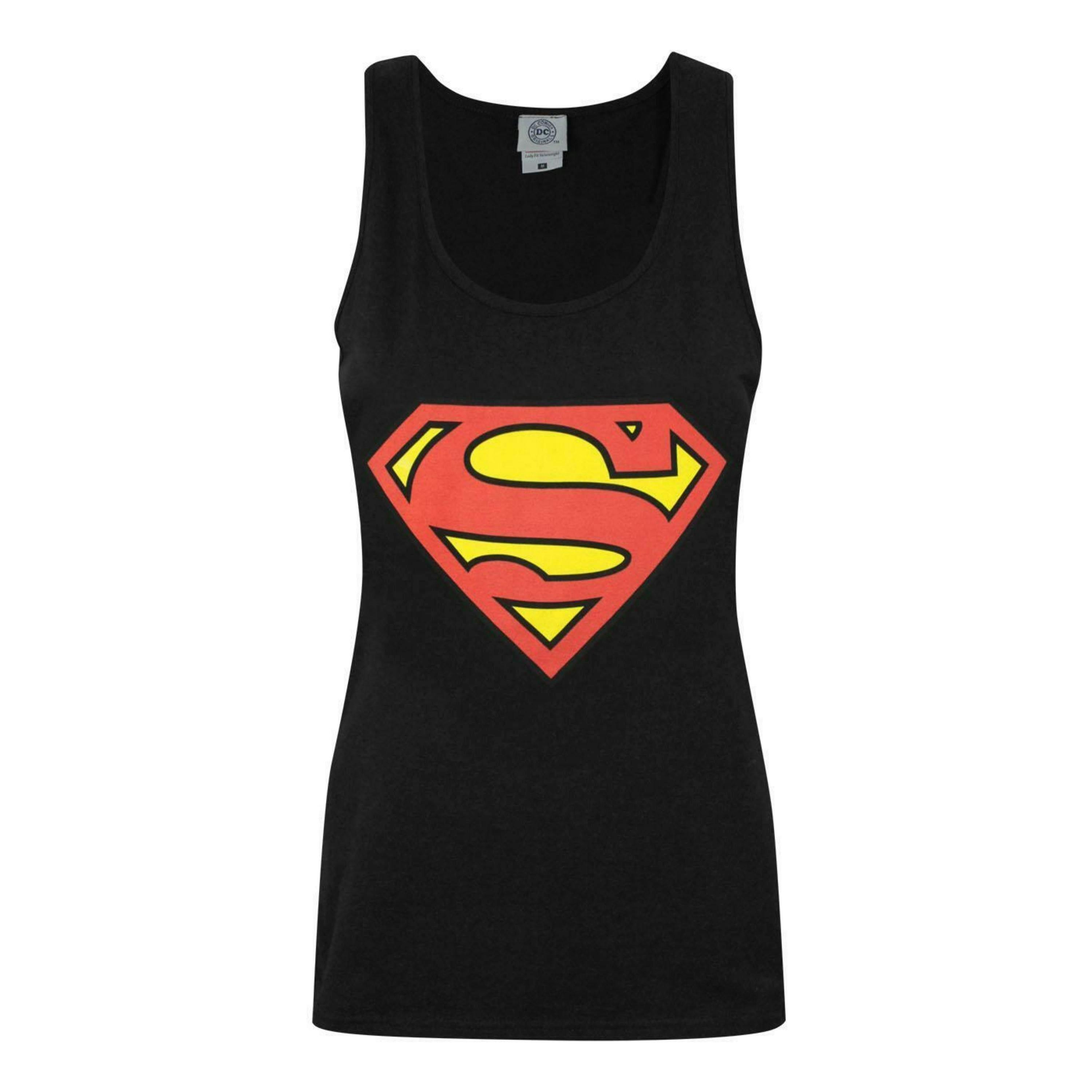 DC Comics Womens Black Superman Logo Vest by Vanilla Underground , view 1 of 4