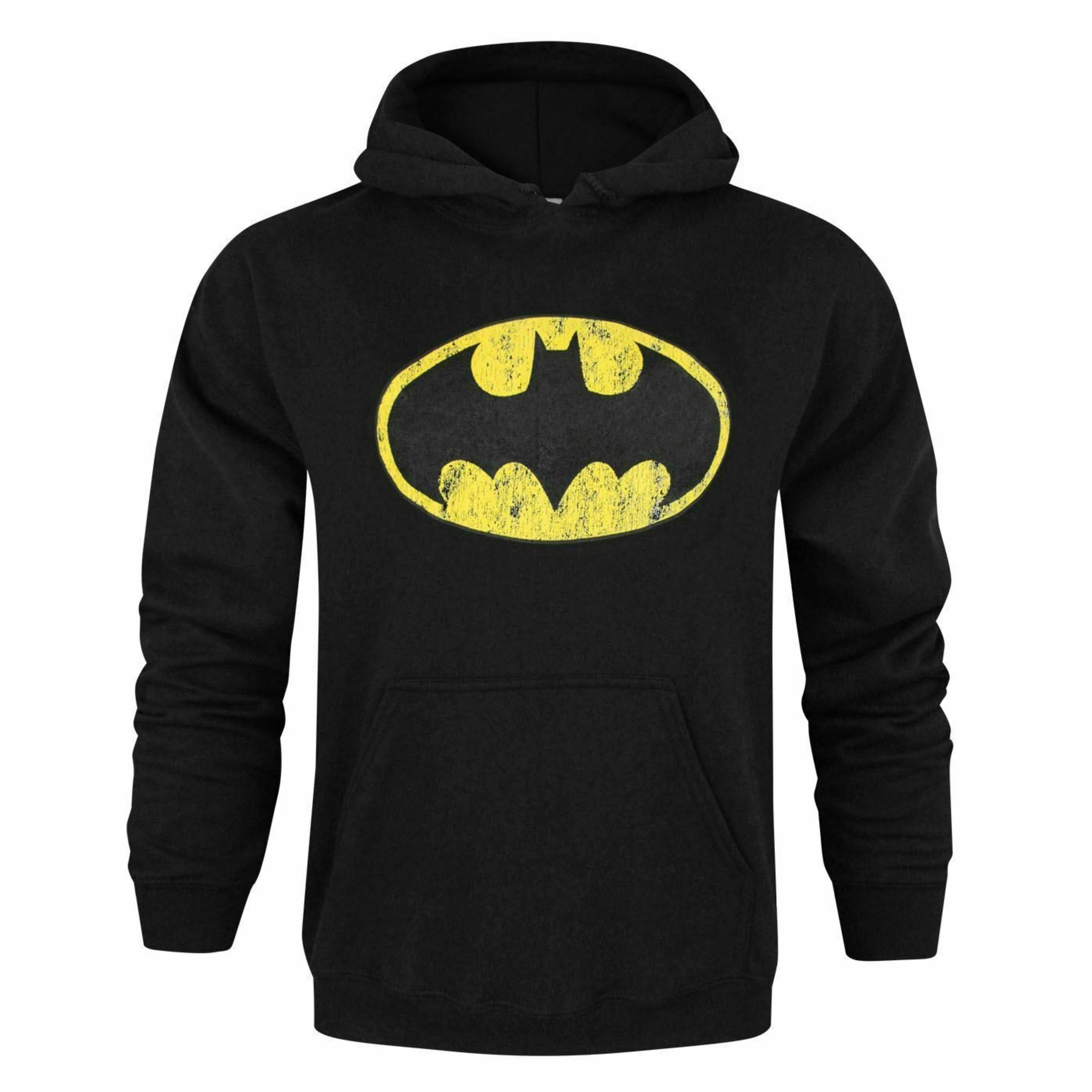 DC Comics Mens Black Batman Logo Hoodie by Vanilla Underground , view 1 of 4