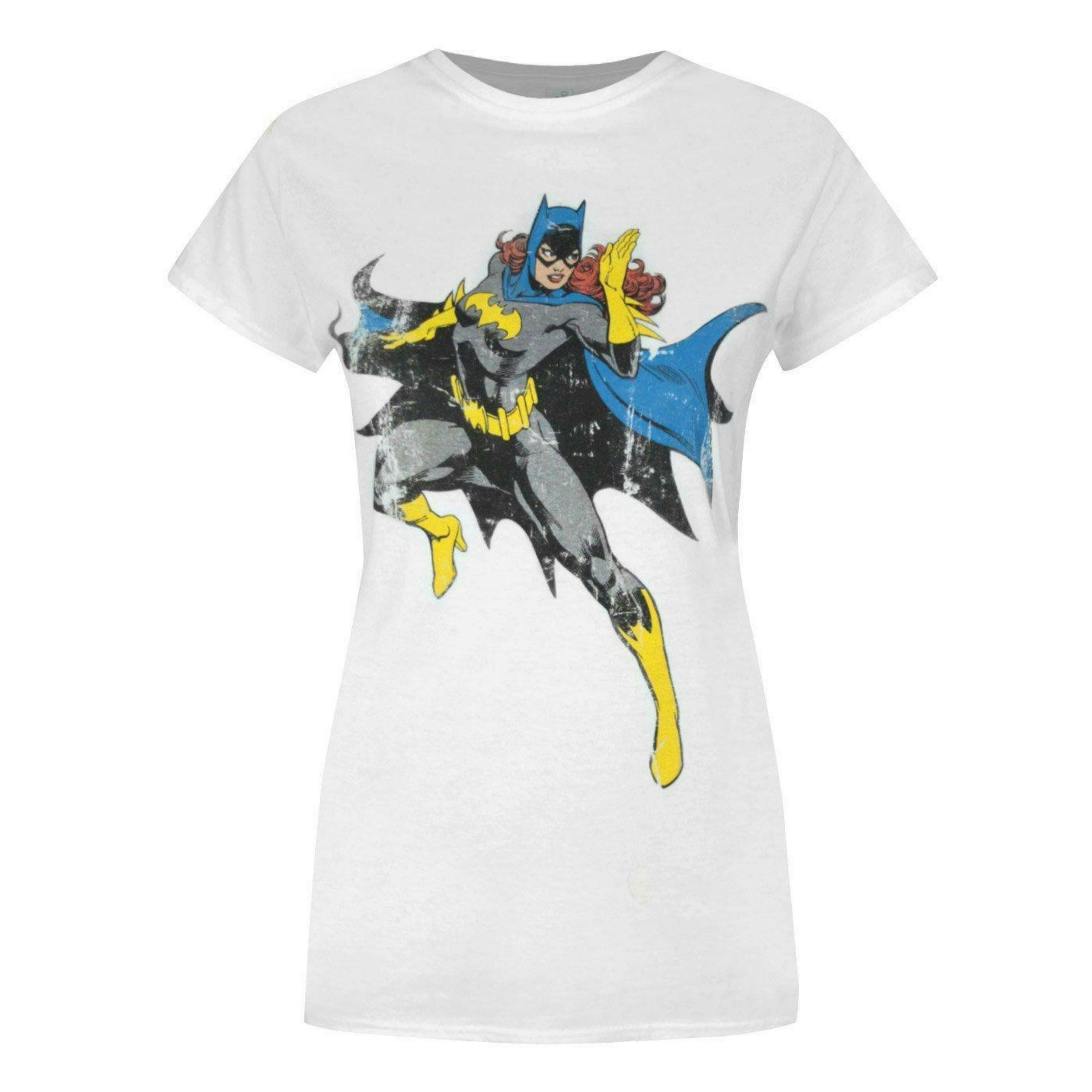 DC Comics Womens White Batgirl Short Sleeved T-Shirt by Vanilla Underground , view 1 of 4