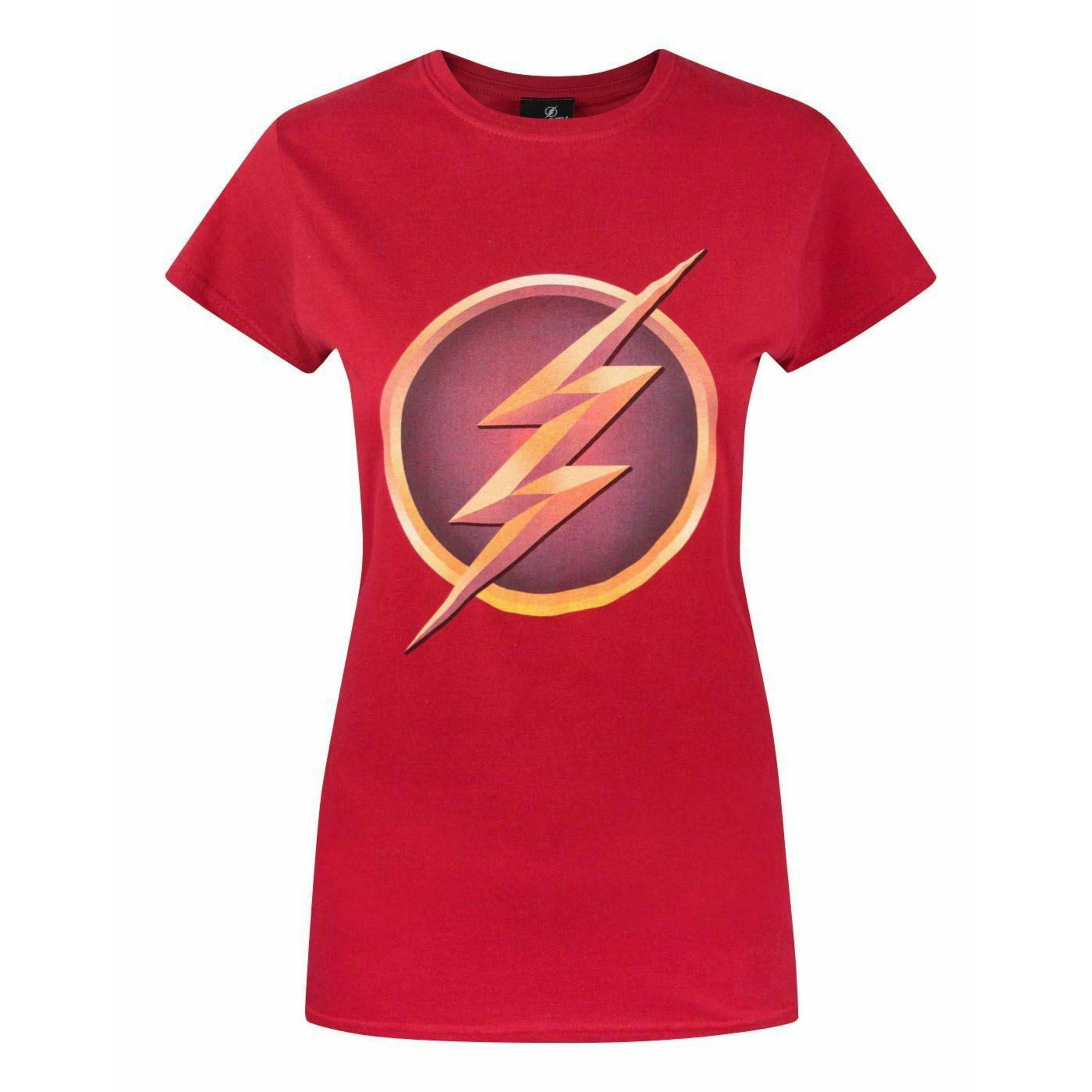 DC Comics Womens Red Logo Short Sleeved T-Shirt by Vanilla Underground , view 1 of 4