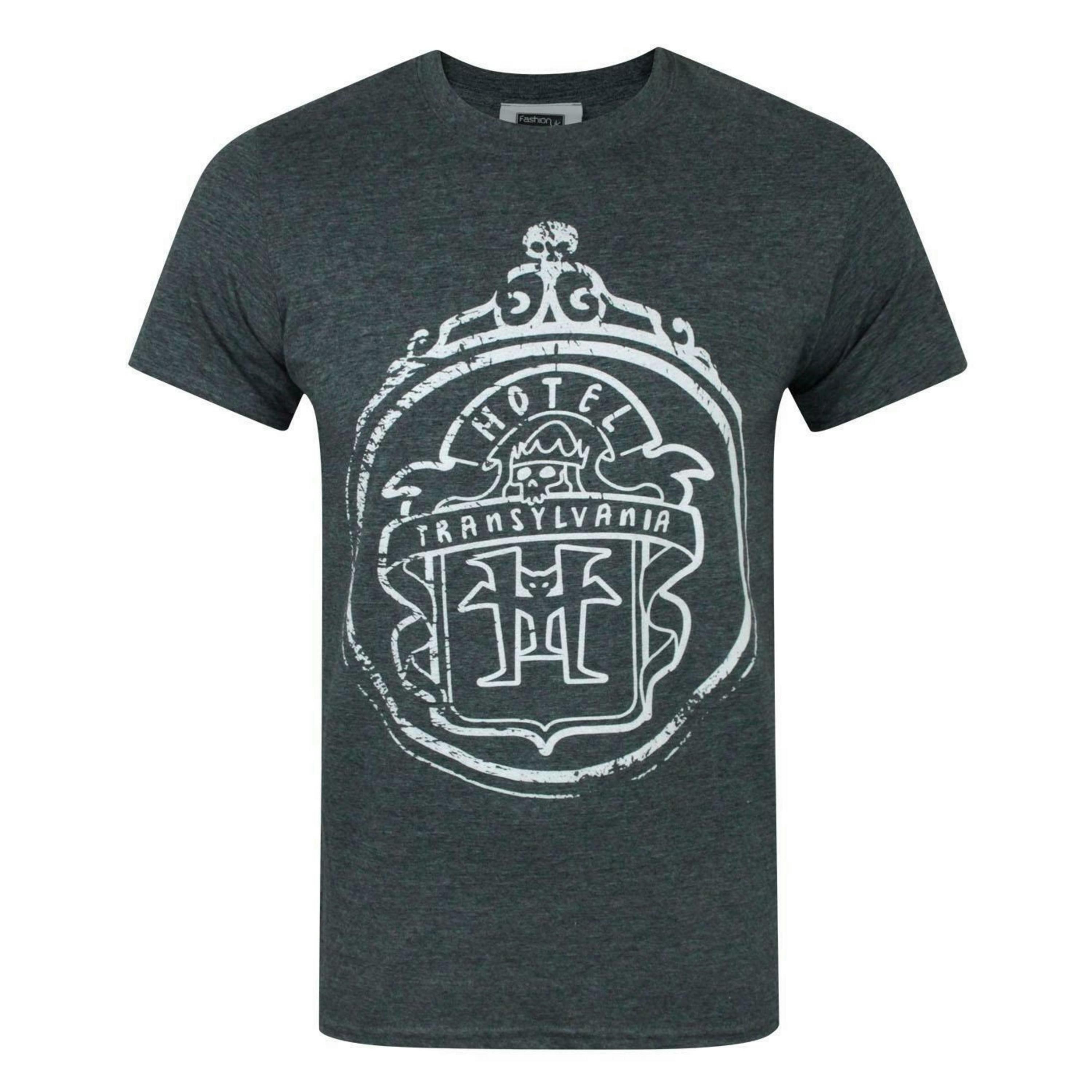 Hotel Transylvania Mens Grey Logo Short Sleeved T-Shirt by Vanilla Underground , view 1 of 4