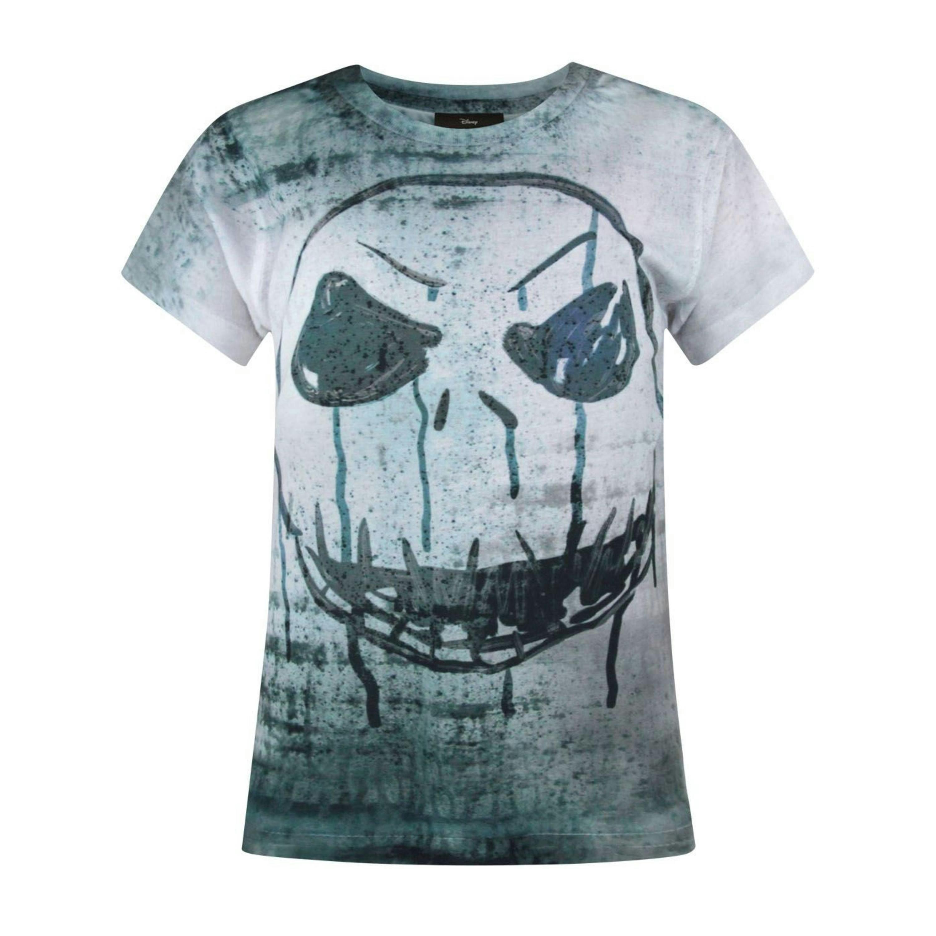 Disney The Nightmare Before Christmas Girls White Jack Skellington Short Sleeved T-Shirt by Vanilla Underground , view 1 of 1