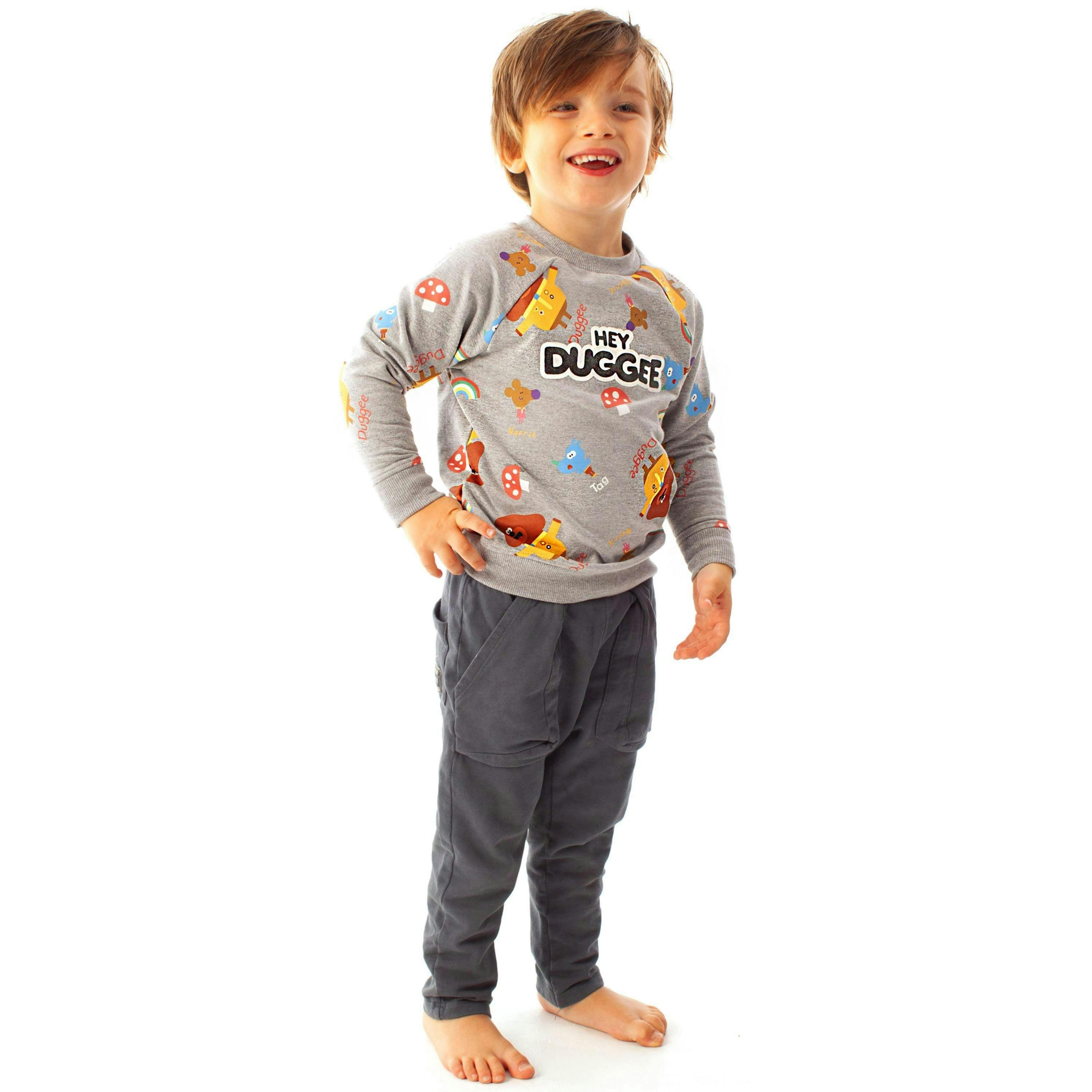Hey Duggee Boys Grey Sweatshirt by Vanilla Underground , view 1 of 5