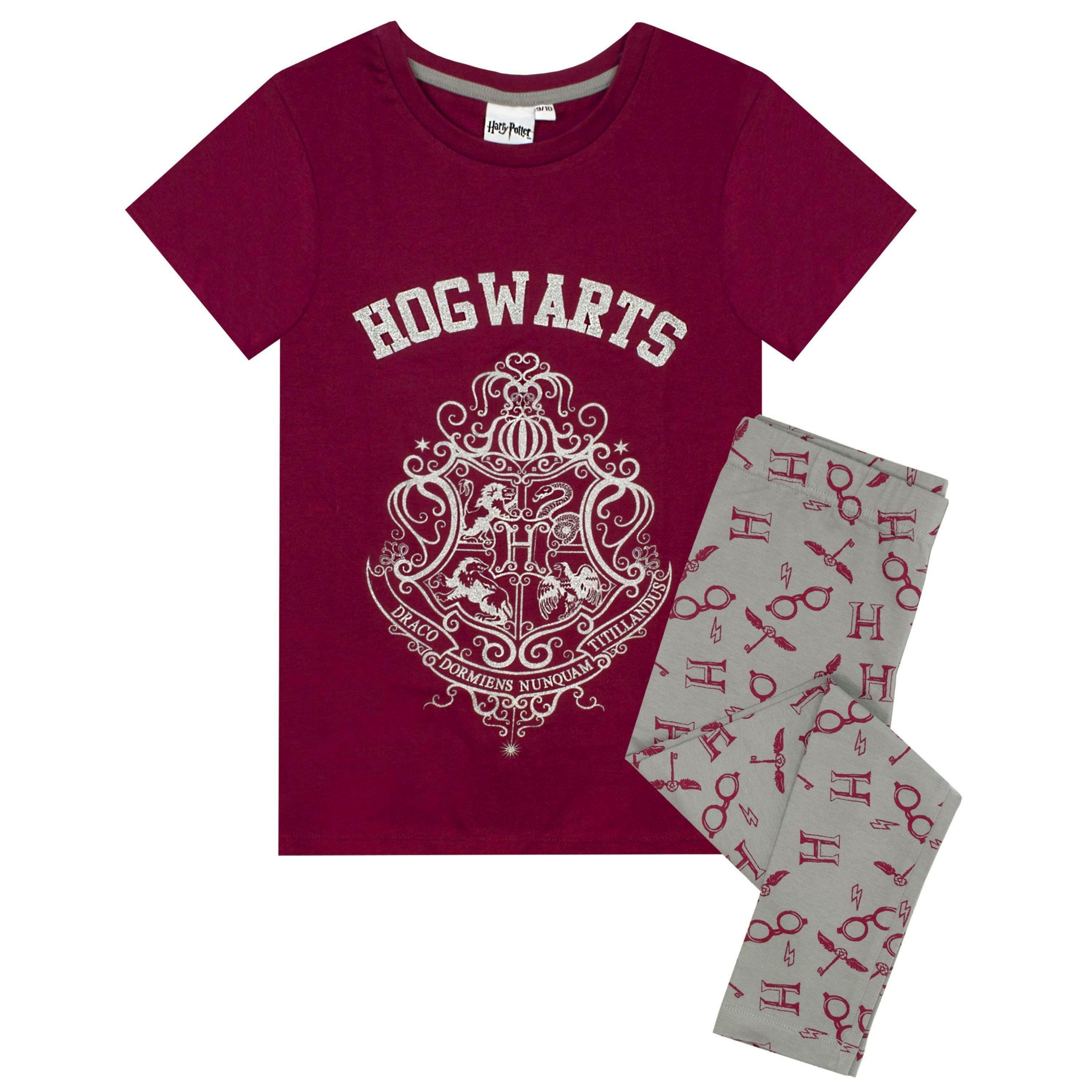 Harry Potter Girls Red Short Sleeve Long Leg Pyjama Set by Vanilla Underground , view 1 of 3