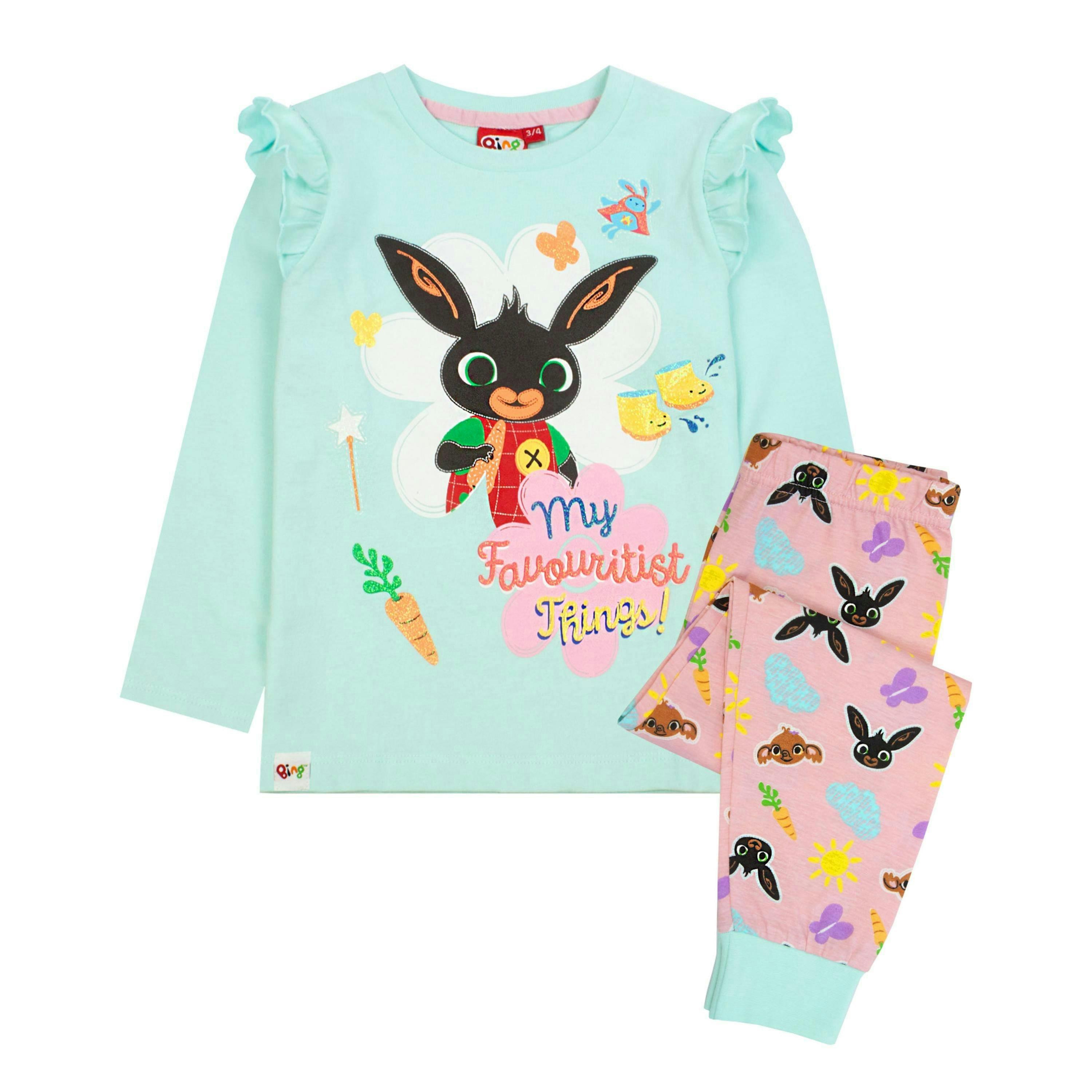 Bing Bunny Girls Green Long Sleeve Long Leg Pyjama Set [dis] by Vanilla Underground , view 1 of 5