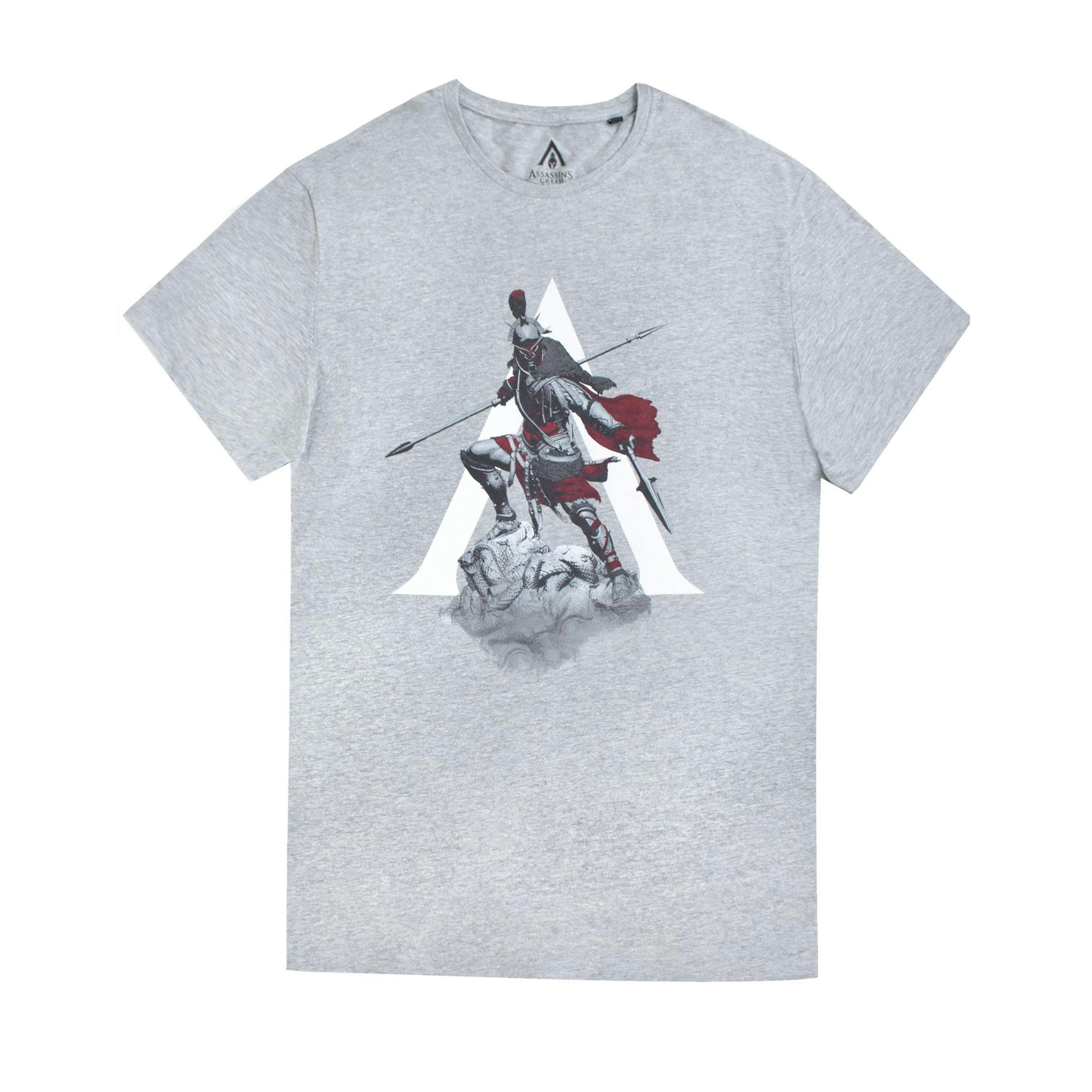Assassins Creed Mens Grey The Knight Short Sleeved T-Shirt by Vanilla Underground , view 1 of 5