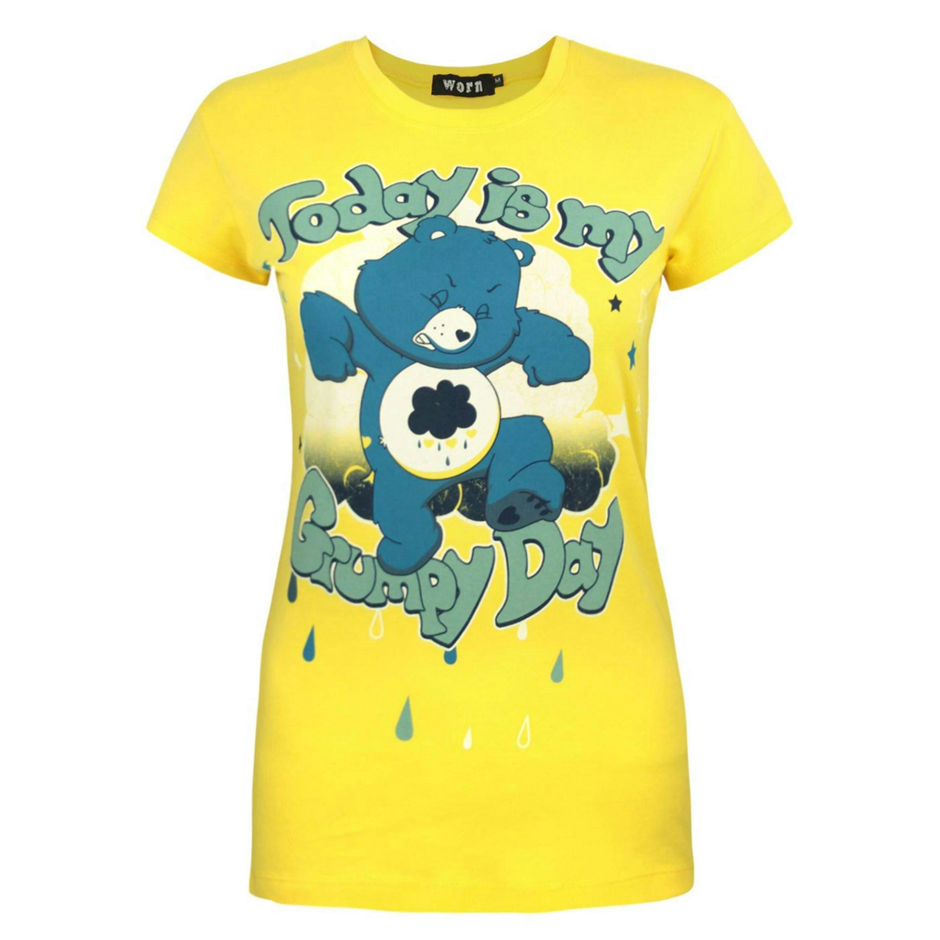 Care Bears Womens Yellow Short Sleeved T-Shirt by Vanilla Underground , view 1 of 4