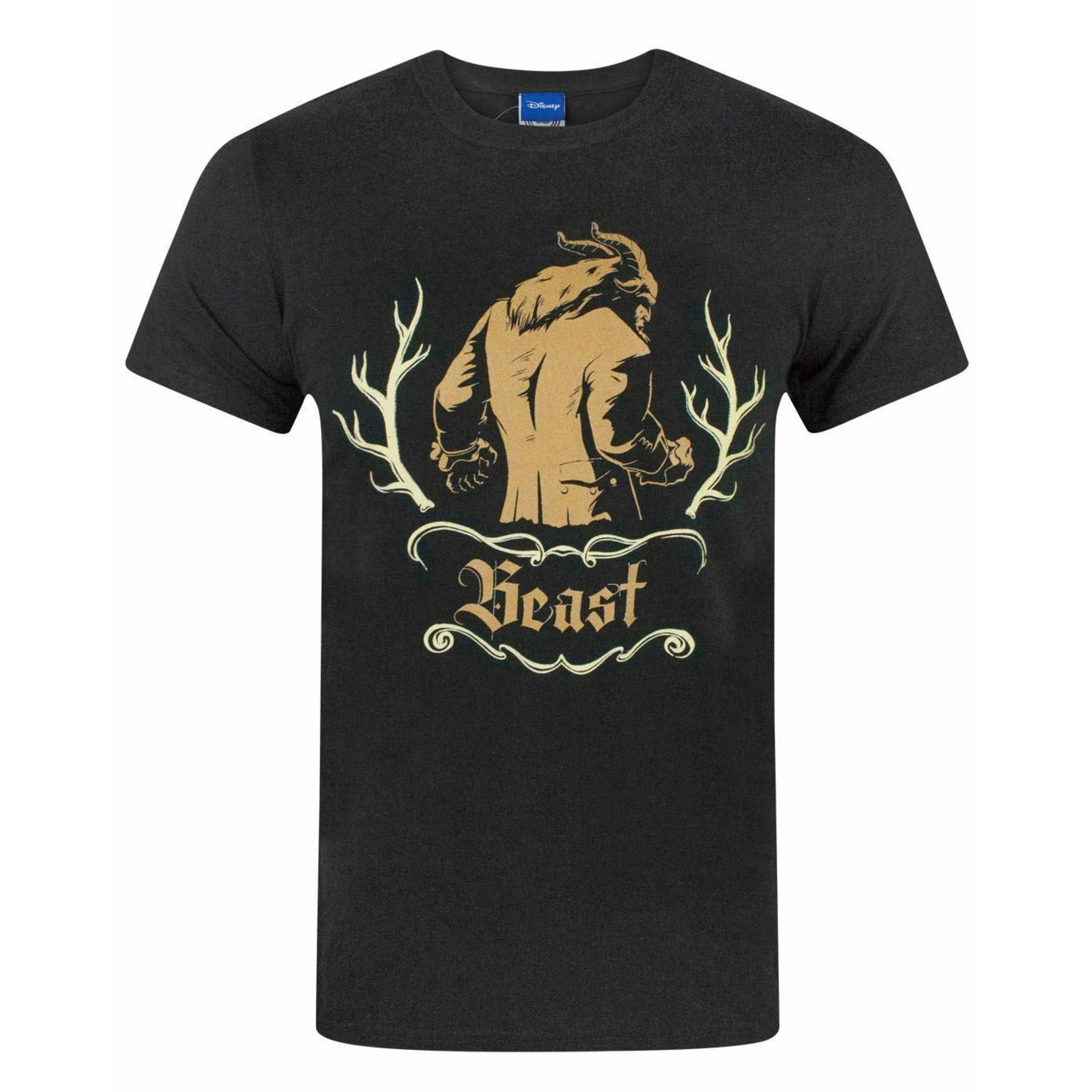 Disney Mens Black Beast Short Sleeved T-Shirt by Vanilla Underground , view 1 of 4