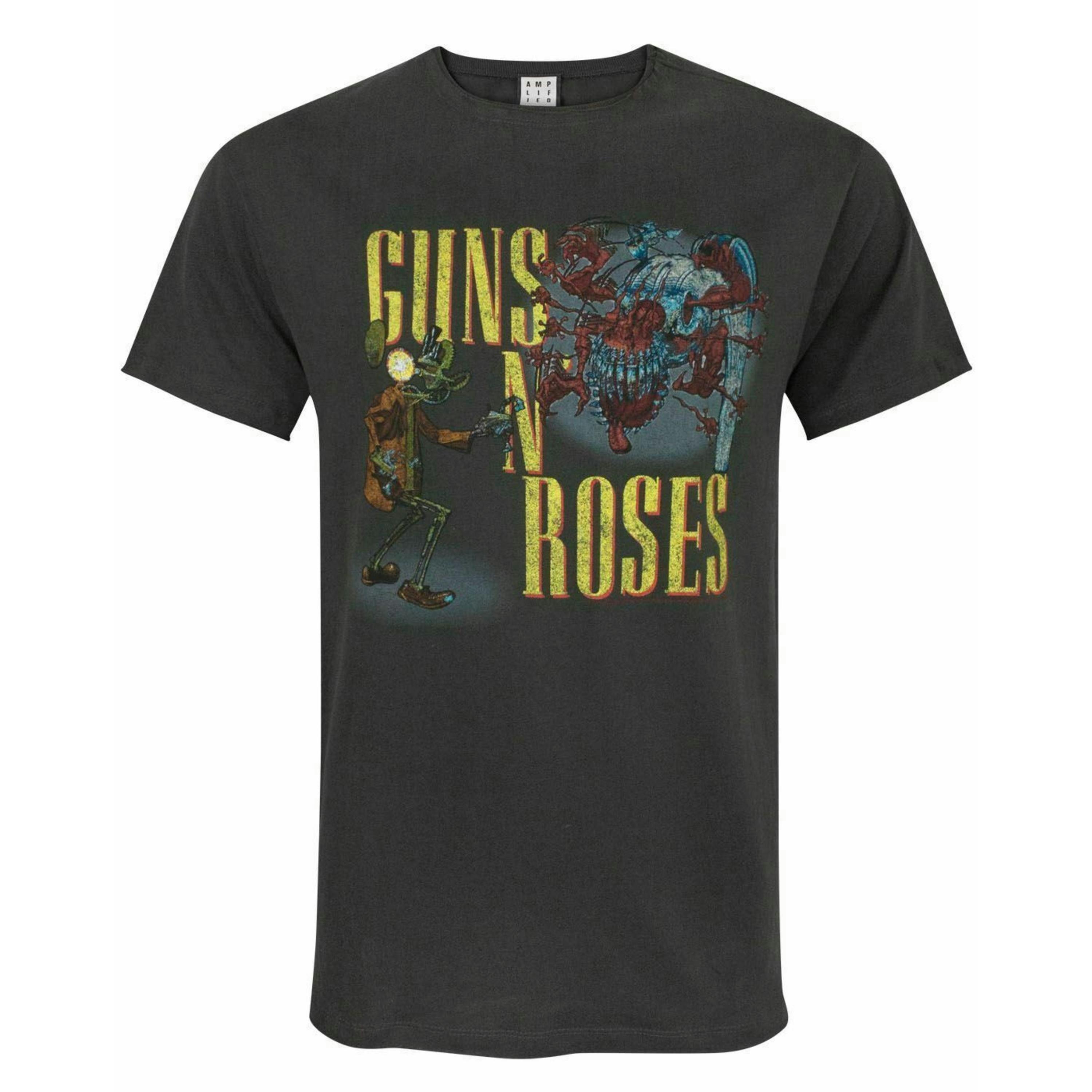 Amplified Clothing Mens Grey Guns N Roses Short Sleeved T-Shirt by Vanilla Underground , view 1 of 4