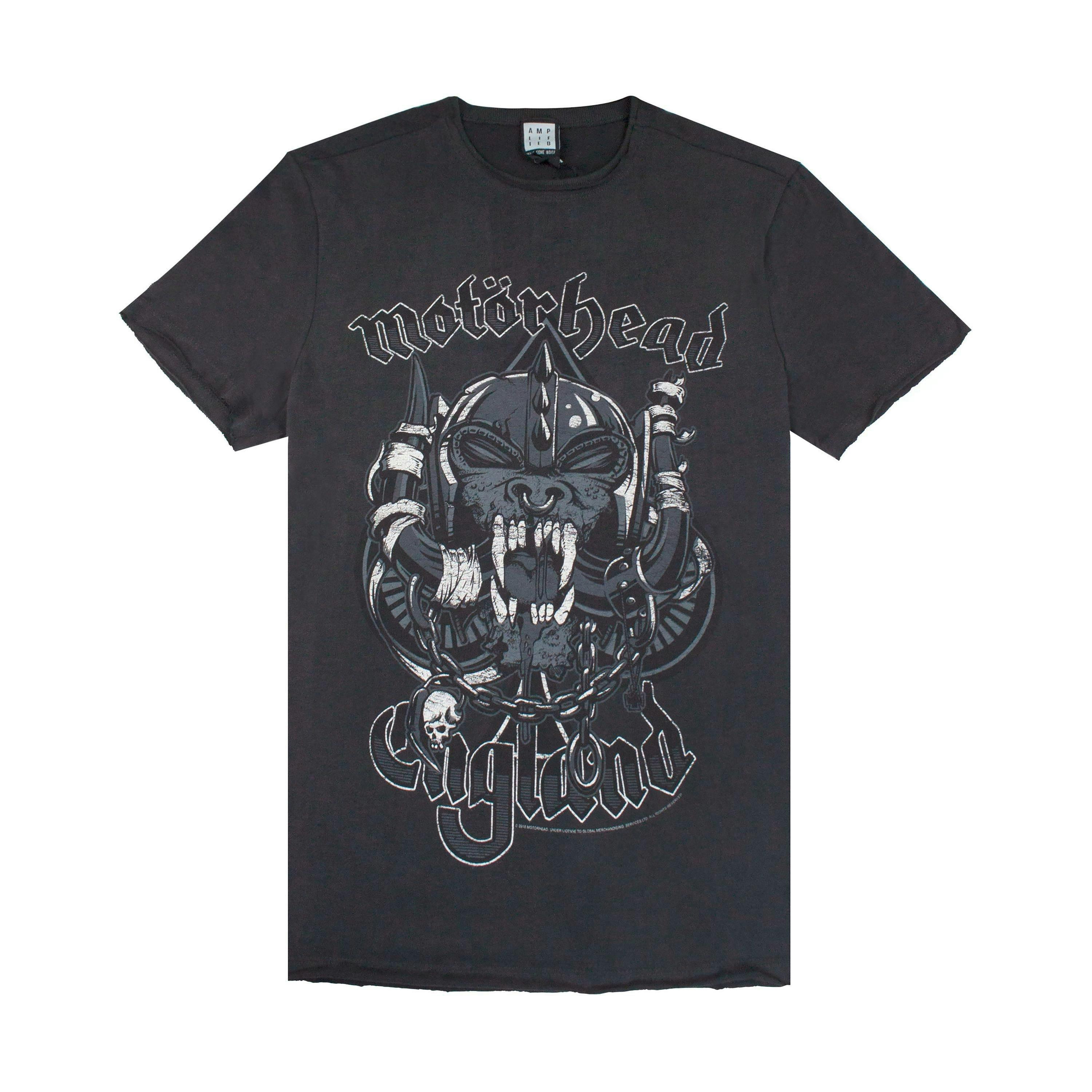 Amplified Clothing Mens Grey Motorhead Short Sleeved T-Shirt by Vanilla Underground , view 1 of 4