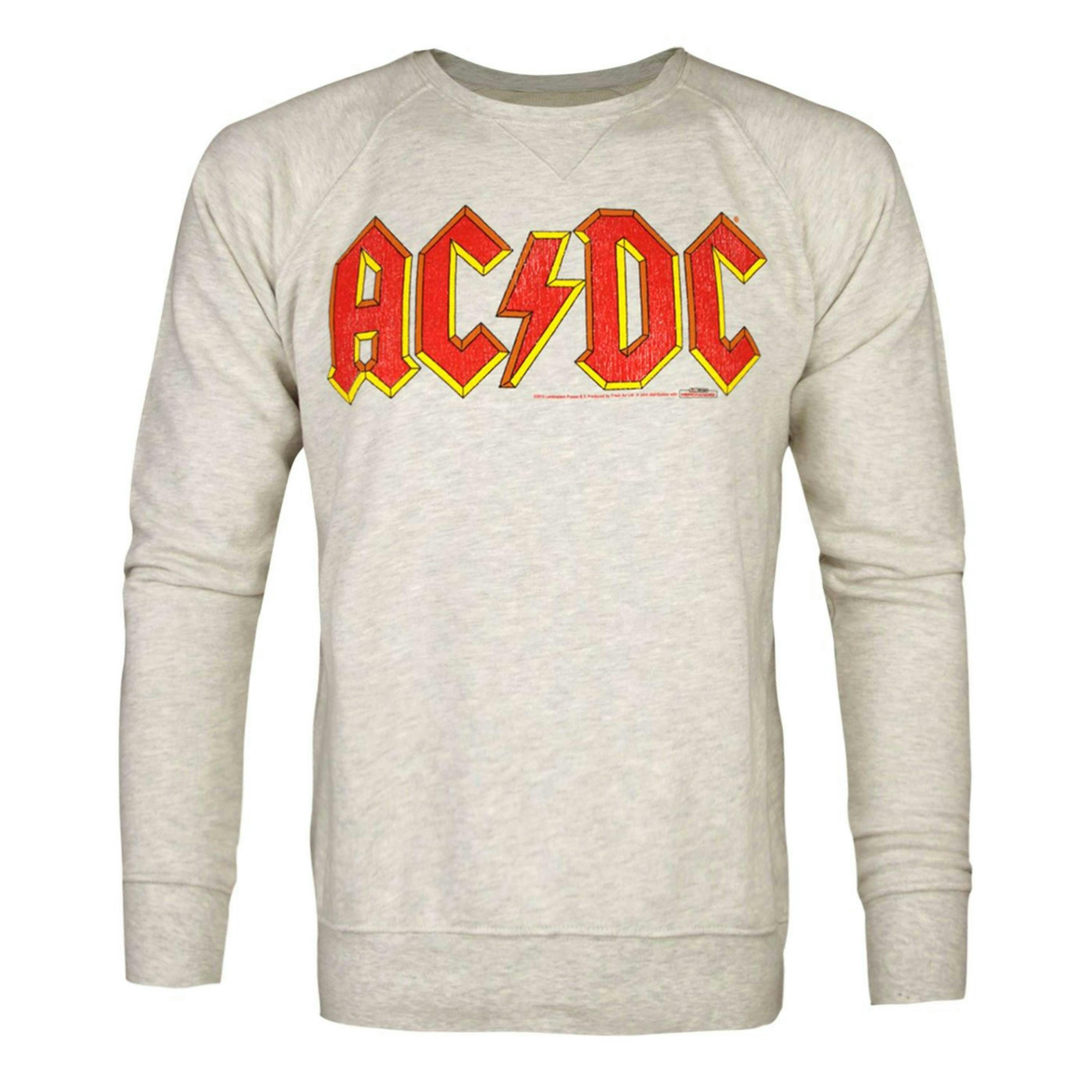 Amplified Clothing Mens Grey Ac/Dc Sweatshirt by Vanilla Underground , view 1 of 1