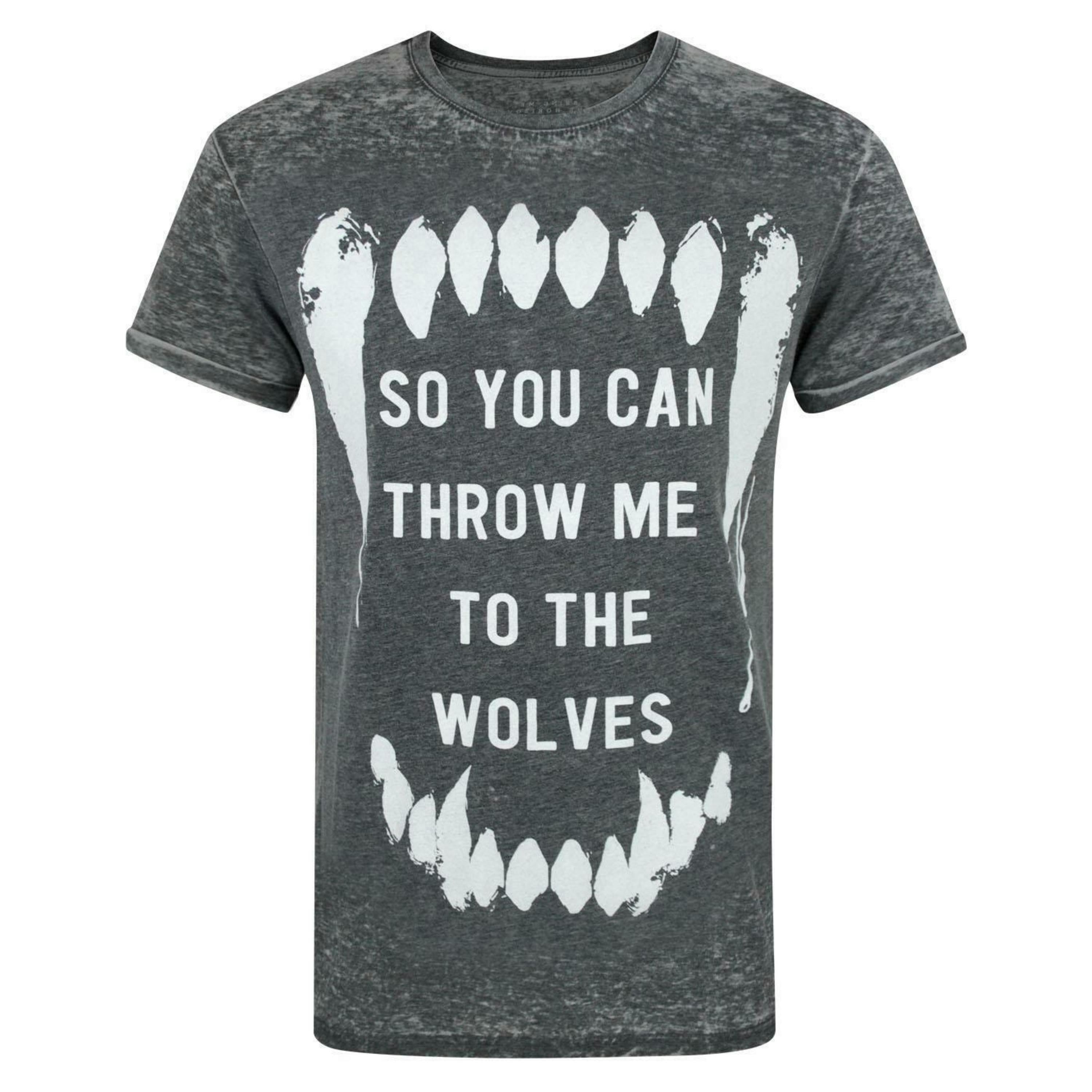 Bring Me The Horizon Mens Grey Song Lyrics Text Print Short Sleeved T-Shirt by Vanilla Underground , view 1 of 4