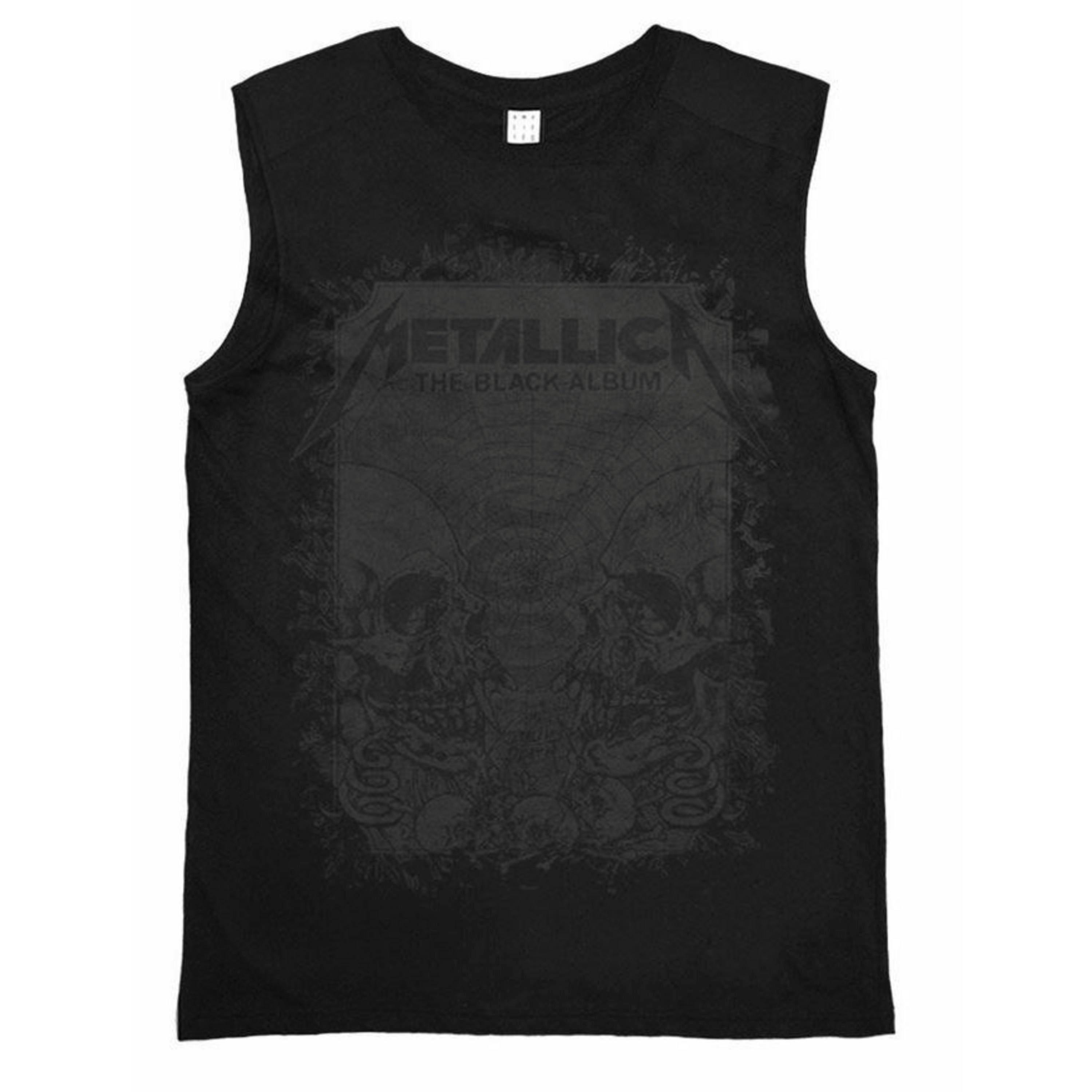 Amplified Clothing Mens Grey Metallica Sleeveless T-Shirt by Vanilla Underground , view 1 of 1