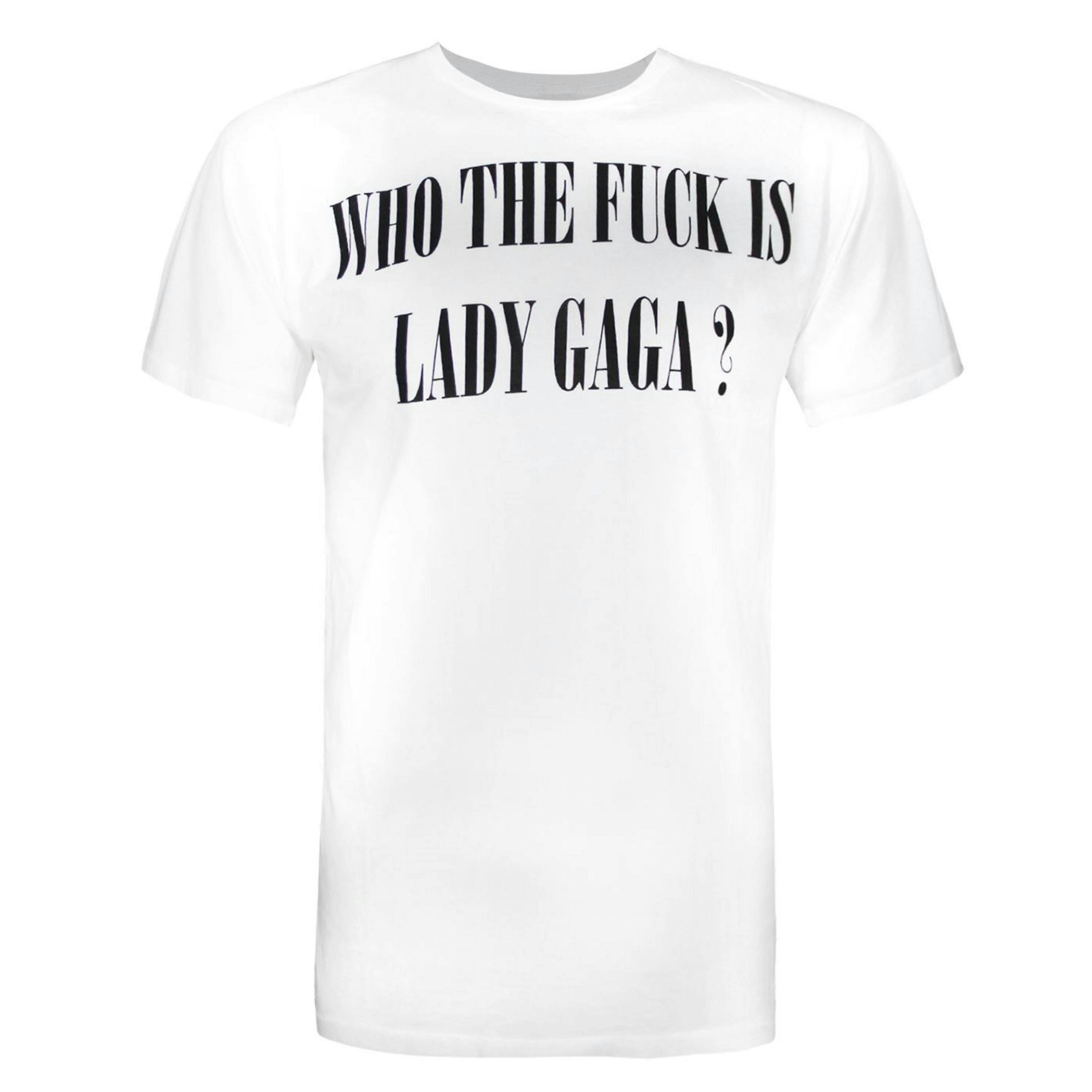 Blood is the New Black Mens White Gaga Text Short Sleeved T-Shirt by Vanilla Underground , view 1 of 1