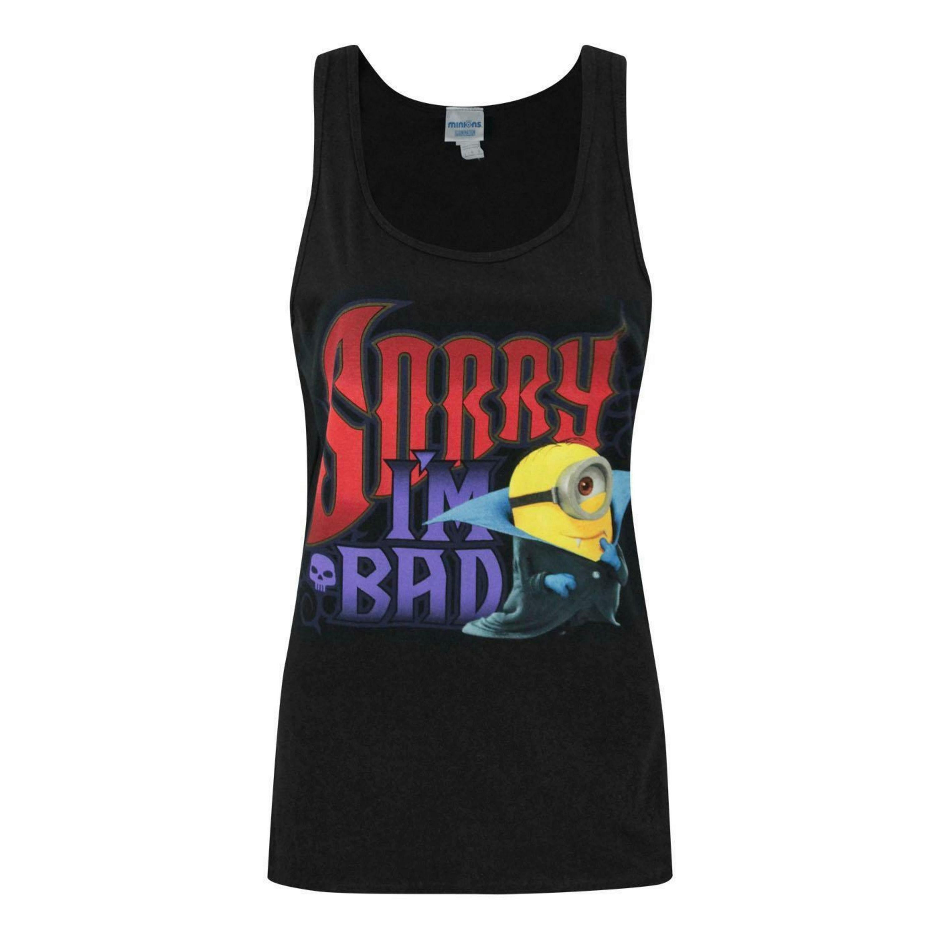 Despicable Me Womens Black I'M Bad Vest by Vanilla Underground , view 1 of 4