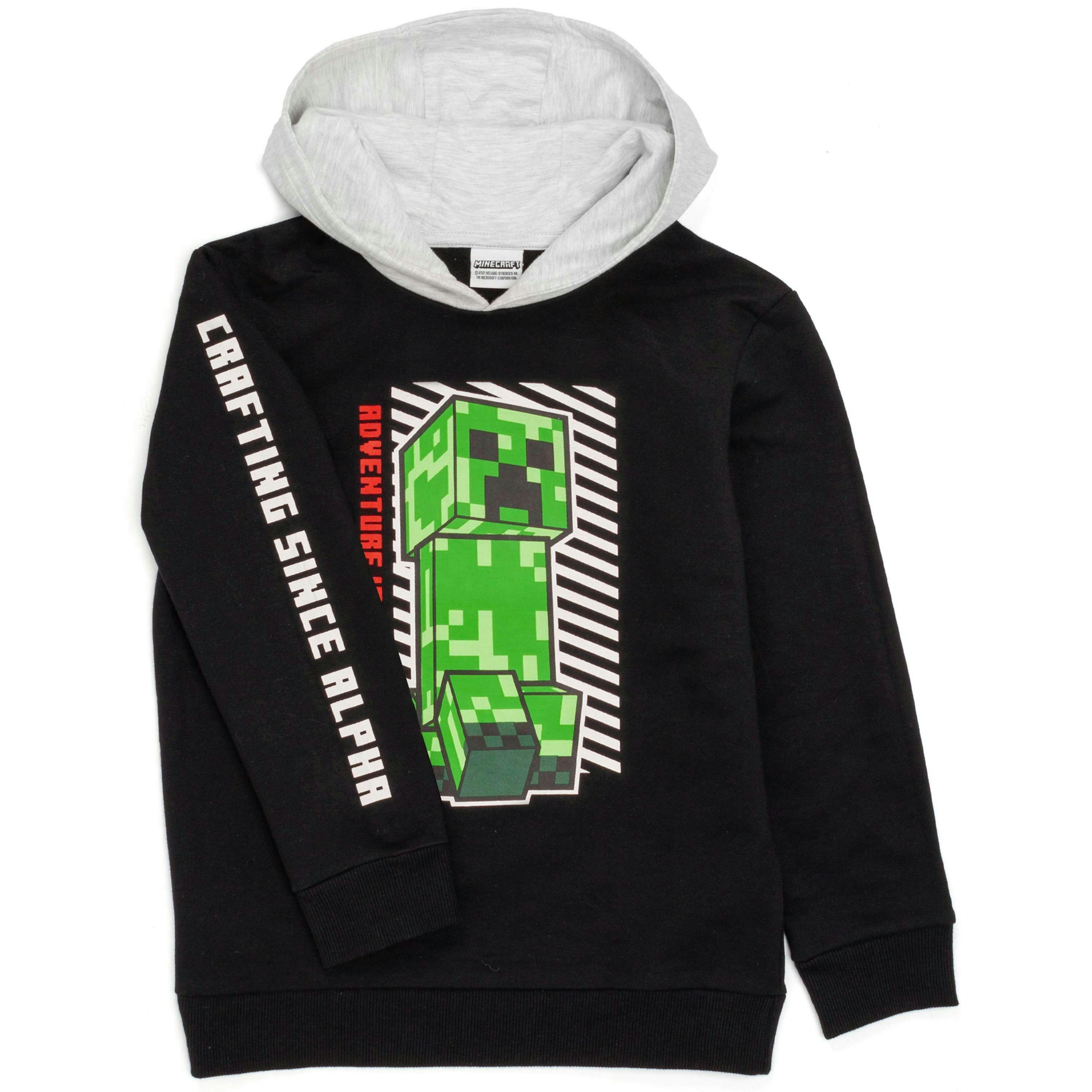 Minecraft Boys Black Creeper Placement Print Hoodie by Vanilla Underground , view 1 of 4