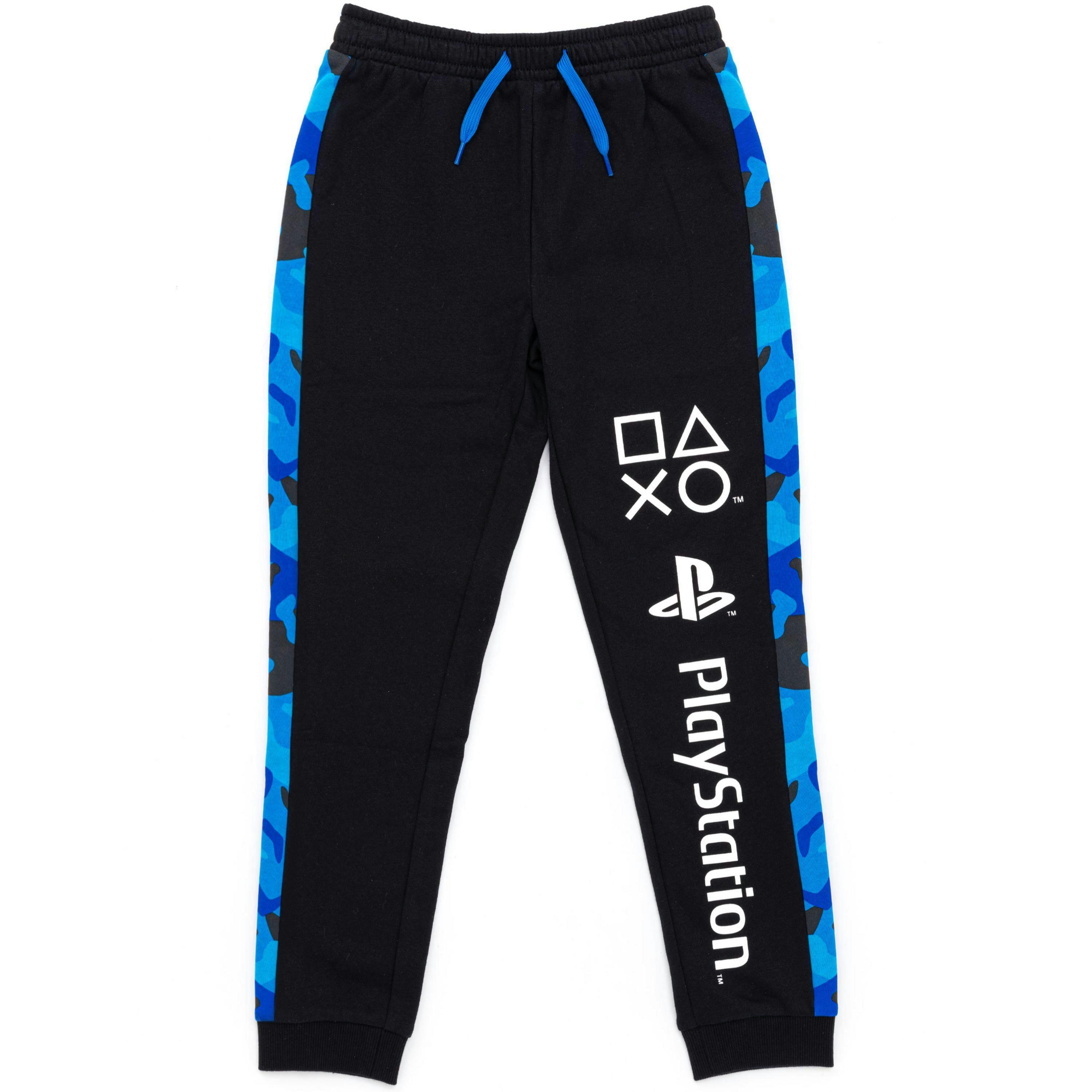 PlayStation Boys Black Blue Camo Logo Print Lounge Pants [dis] by Vanilla Underground , view 1 of 6