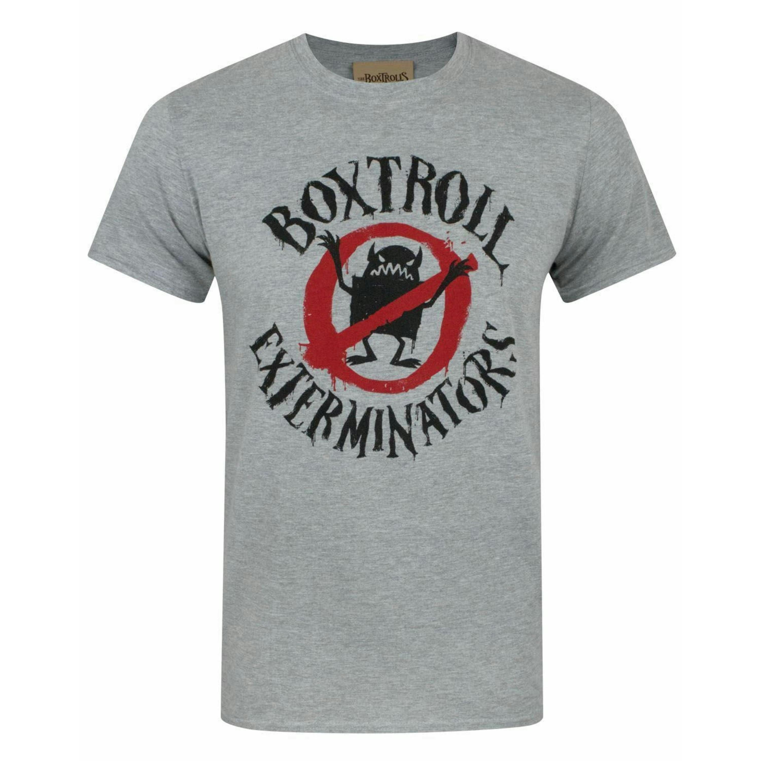 Boxtrolls Mens Grey Logo Short Sleeved T-Shirt by Vanilla Underground , view 1 of 1