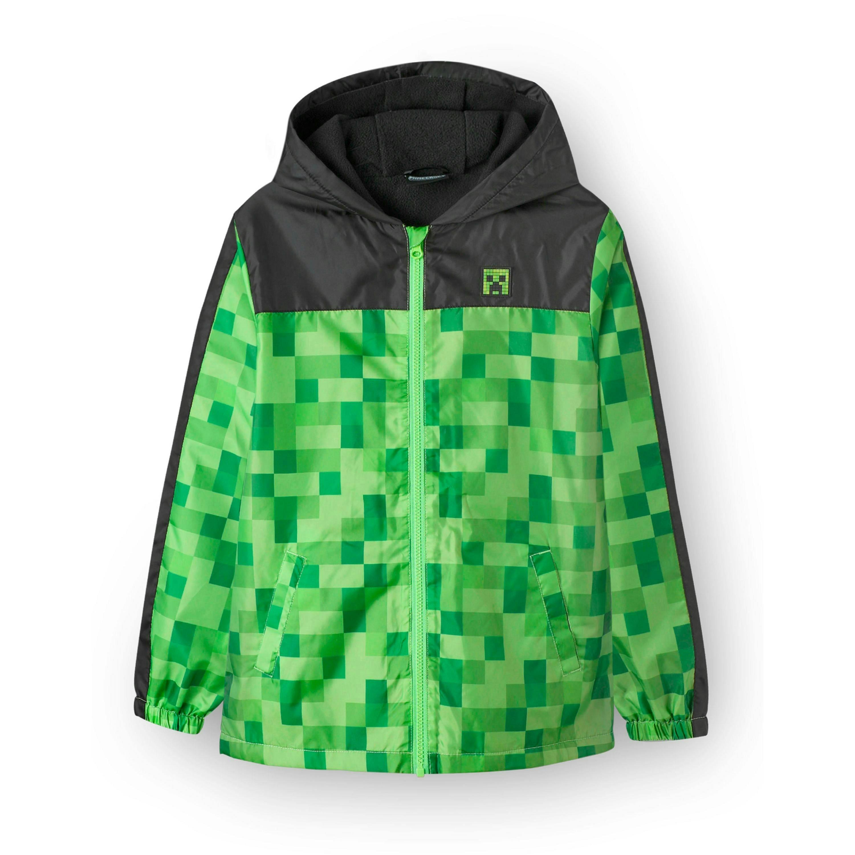 Minecraft Boys Green Creeper Long Sleeve Zip Jacket by Vanilla Underground , view 1 of 4