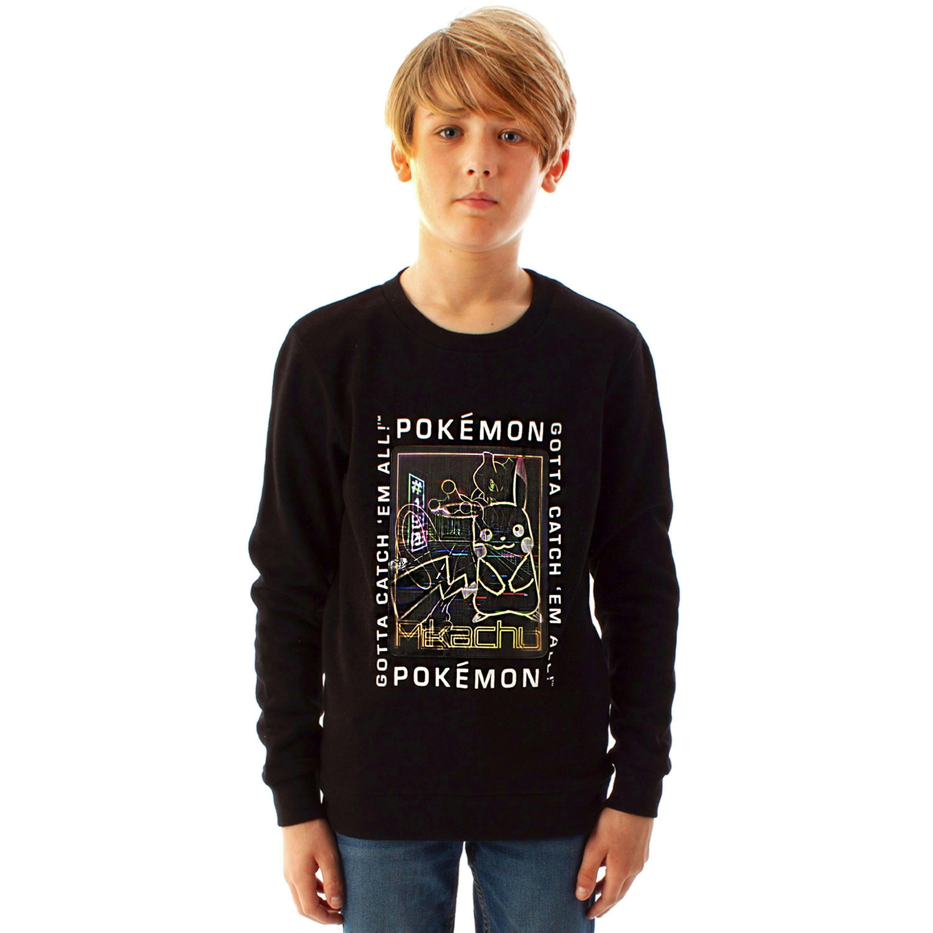 Pokemon Boys Black Sweatshirt by Vanilla Underground , view 1 of 5