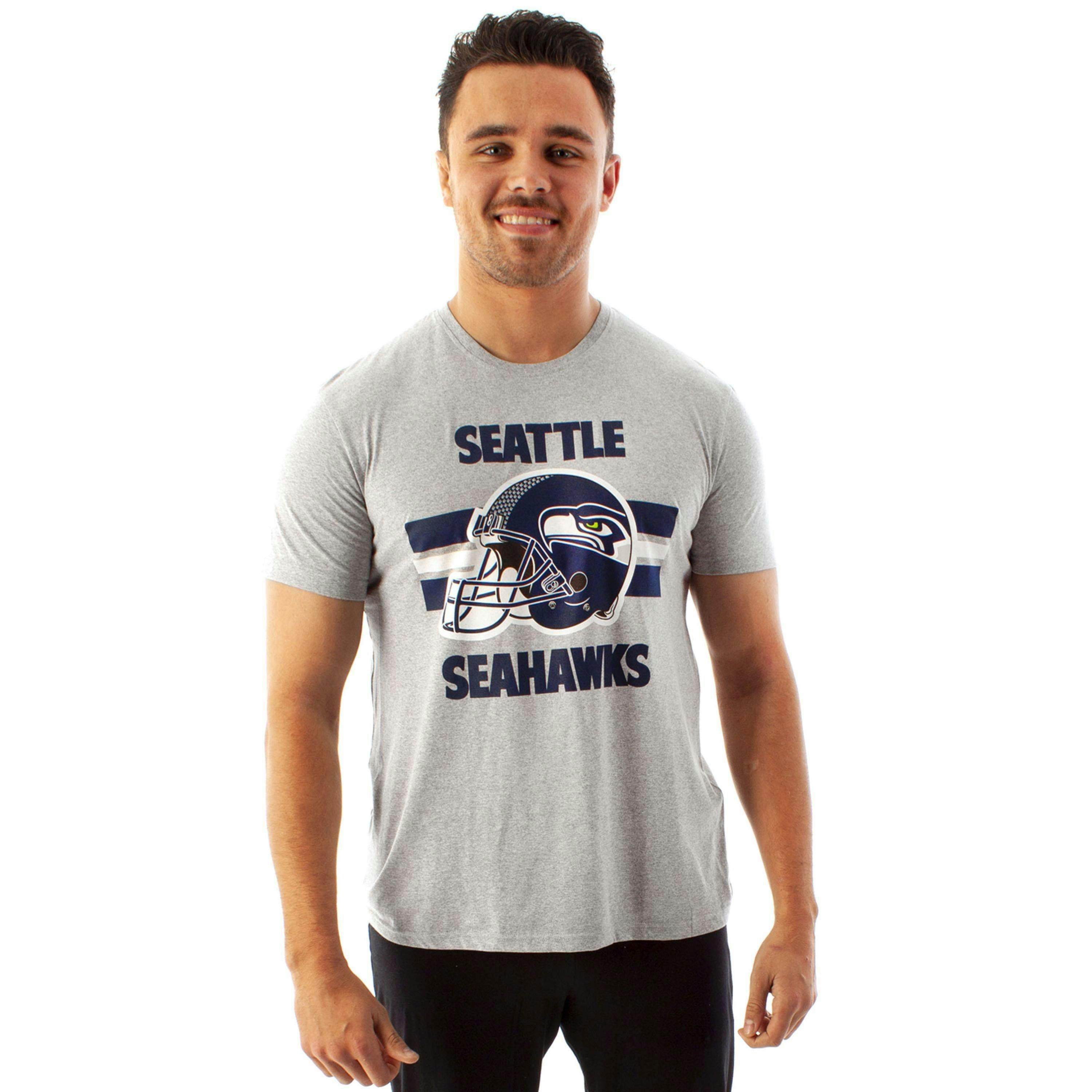 NFL Mens Grey Seattle Seahawks Short Sleeved T-Shirt by Vanilla Underground , view 1 of 5