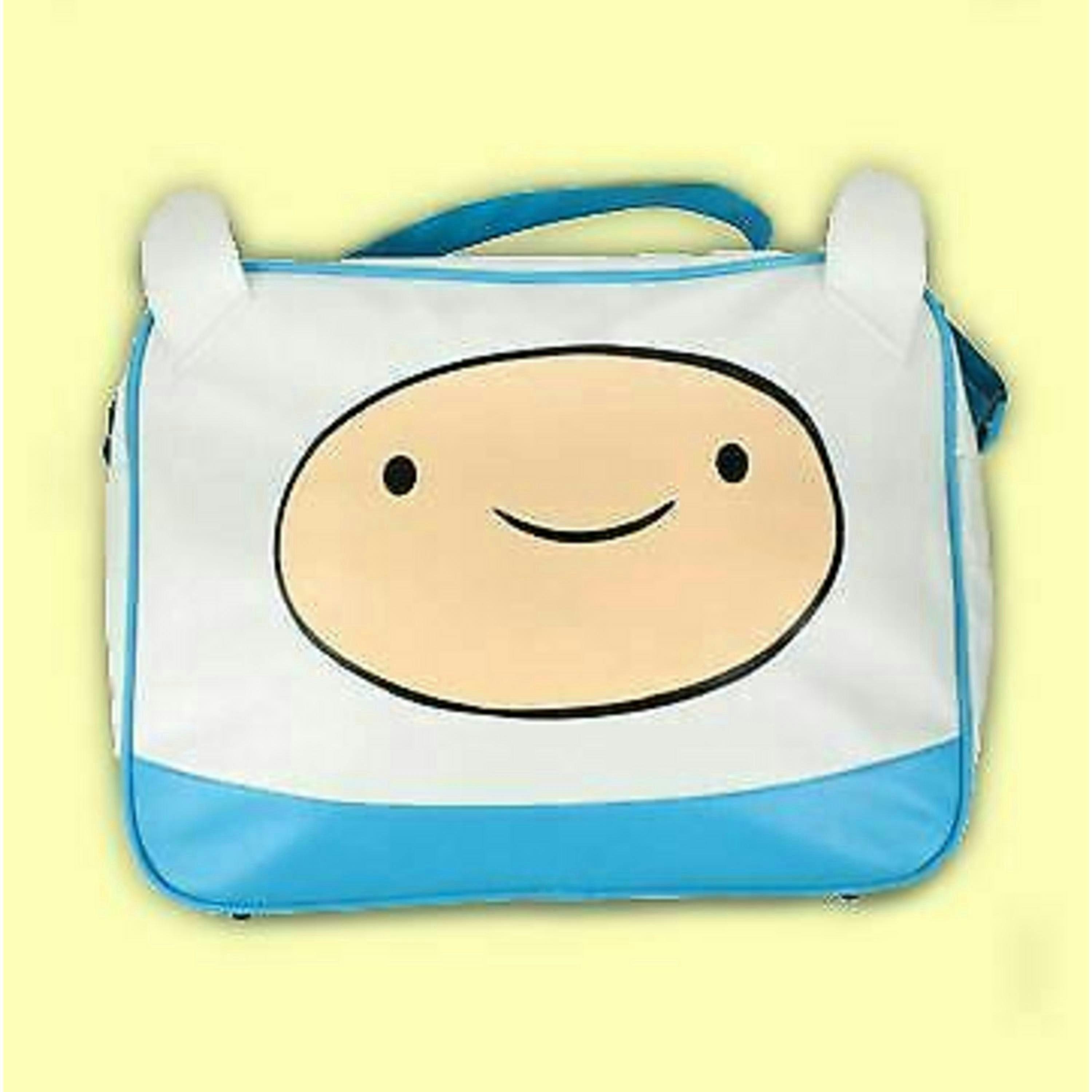 Adventure Time Boys White Finn Face Graphic Messenger Bag (One Size) by Vanilla Underground , view 2 of 3