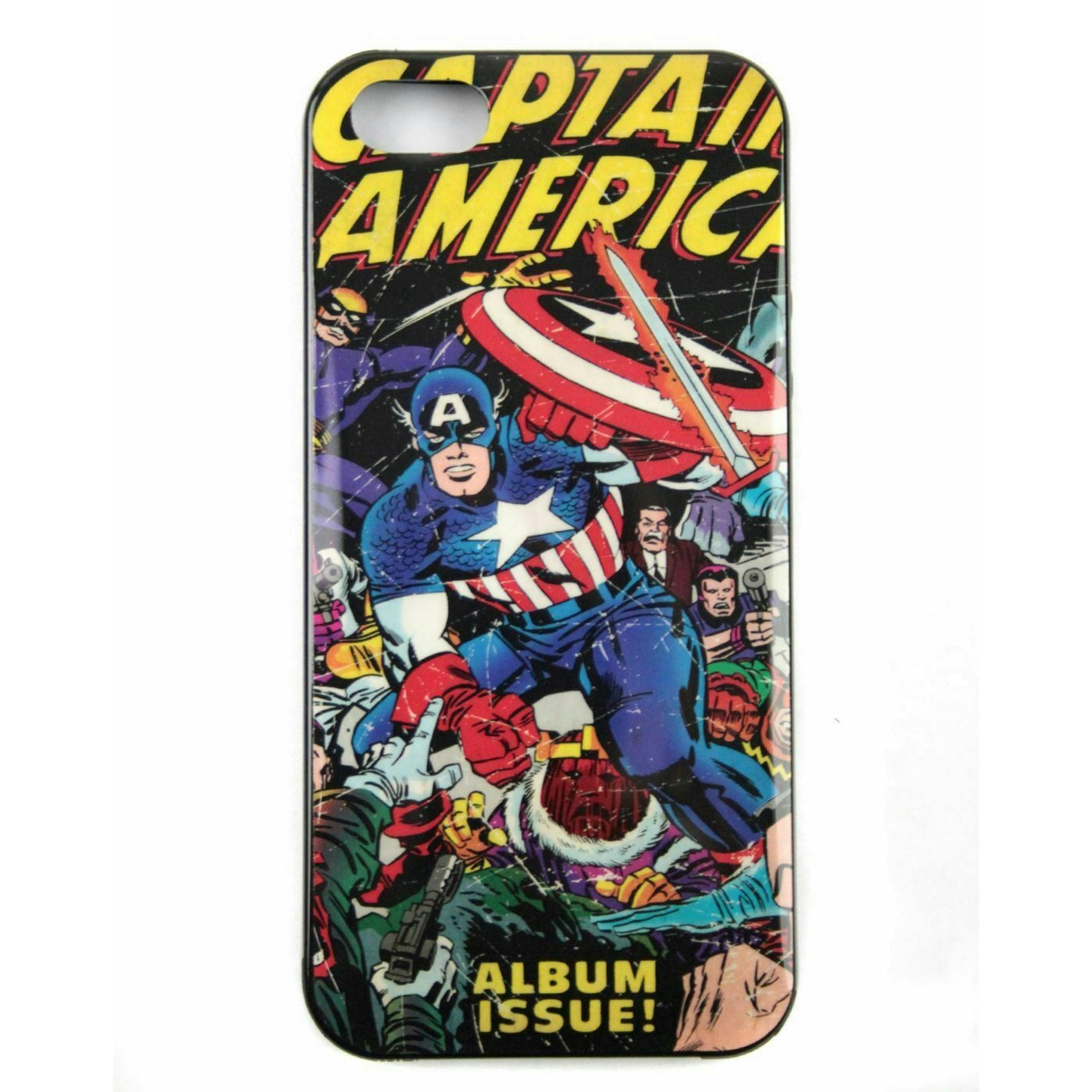Marvel Unisex Black Captain America iPhone Case (One Size) by Vanilla Underground , view 1 of 1