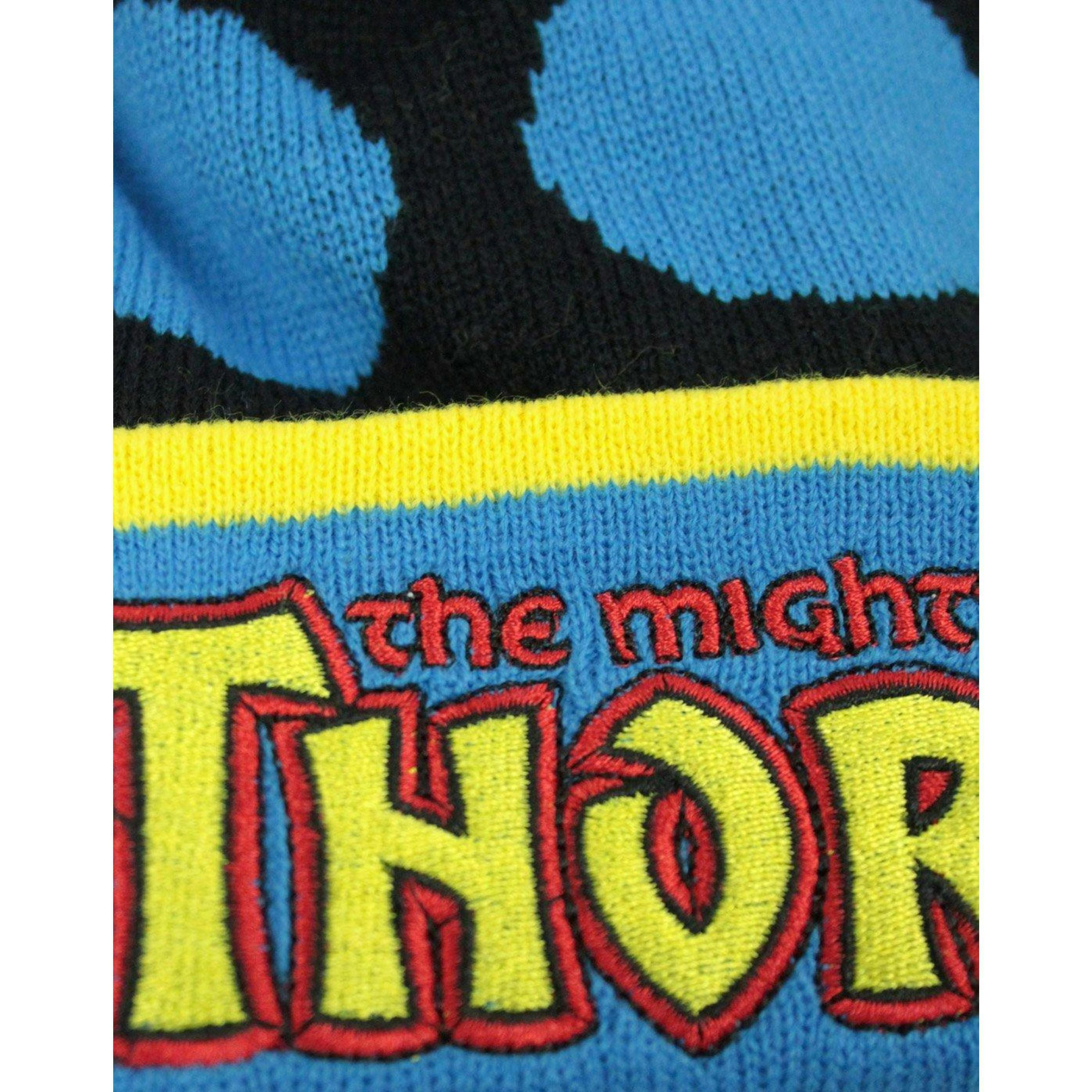 Marvel Unisex Black Thor Bobble Hat (One Size) by Vanilla Underground , view 2 of 3