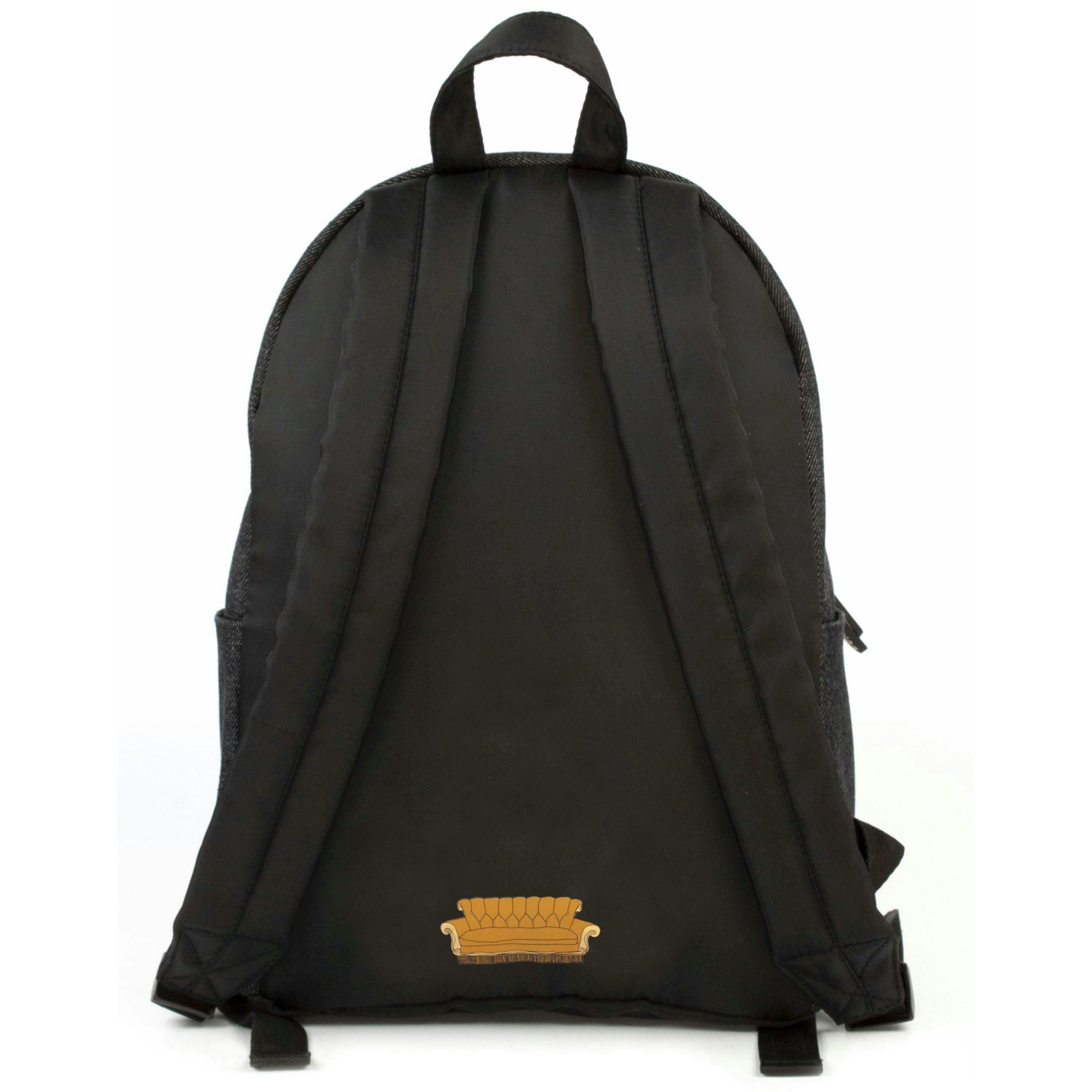 Friends Unisex Kids Black Central Perk Logo Backpack (One Size) by Vanilla Underground , view 4 of 5
