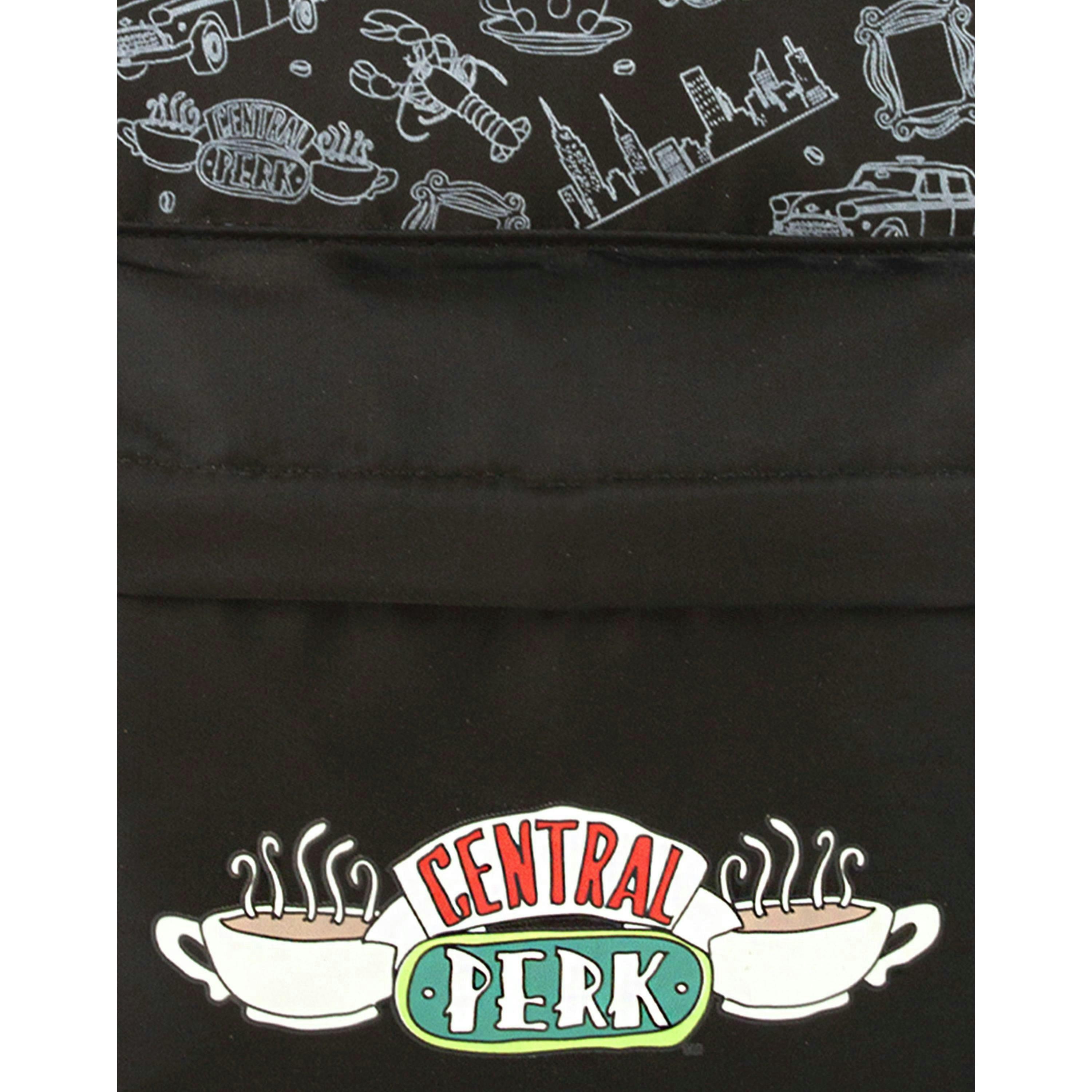 Friends Unisex Kids Black Central Perk Logo Backpack (One Size) by Vanilla Underground , view 5 of 5