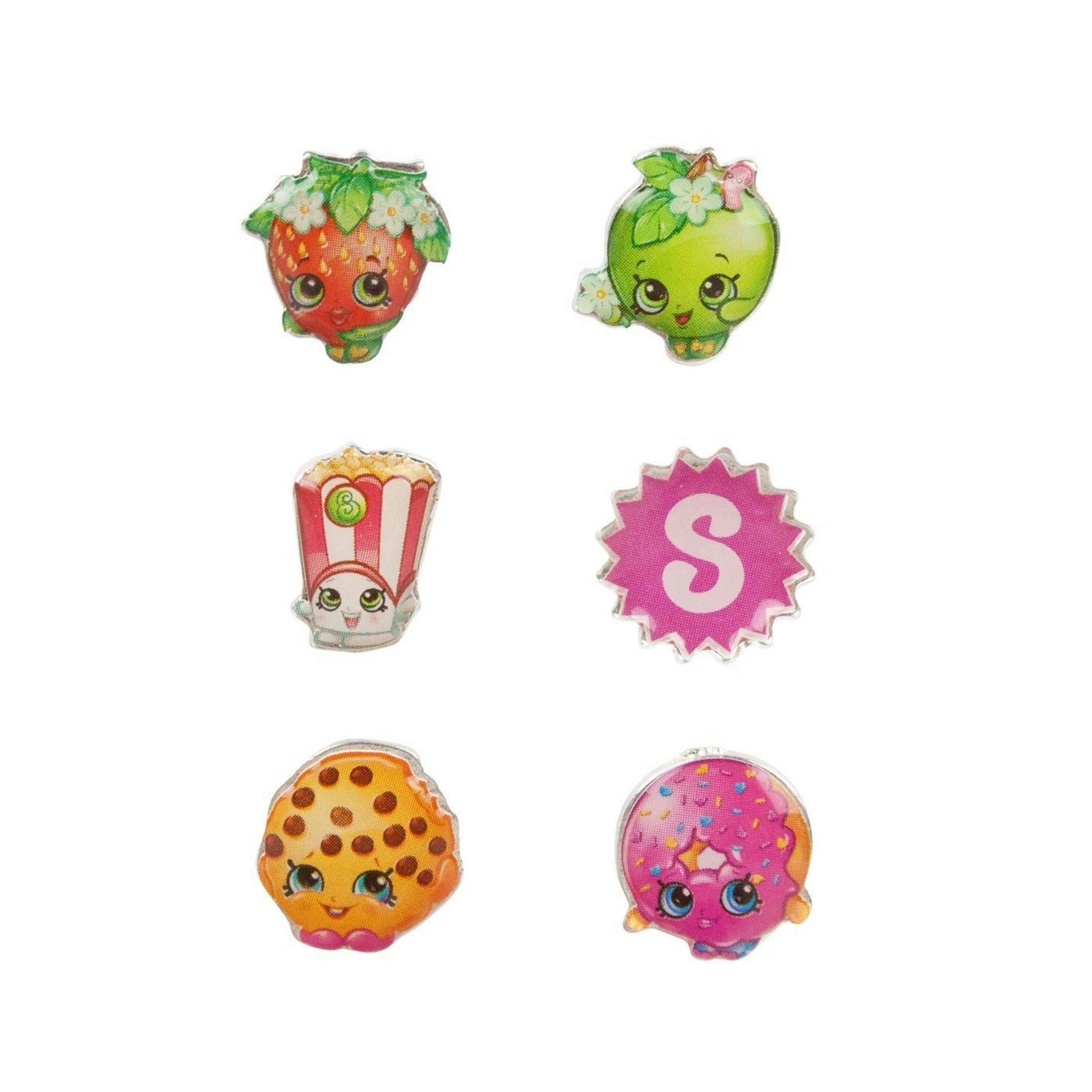 Shopkins Girls Silver Multi-Character Earrings (One Size) by Vanilla Underground , view 1 of 2
