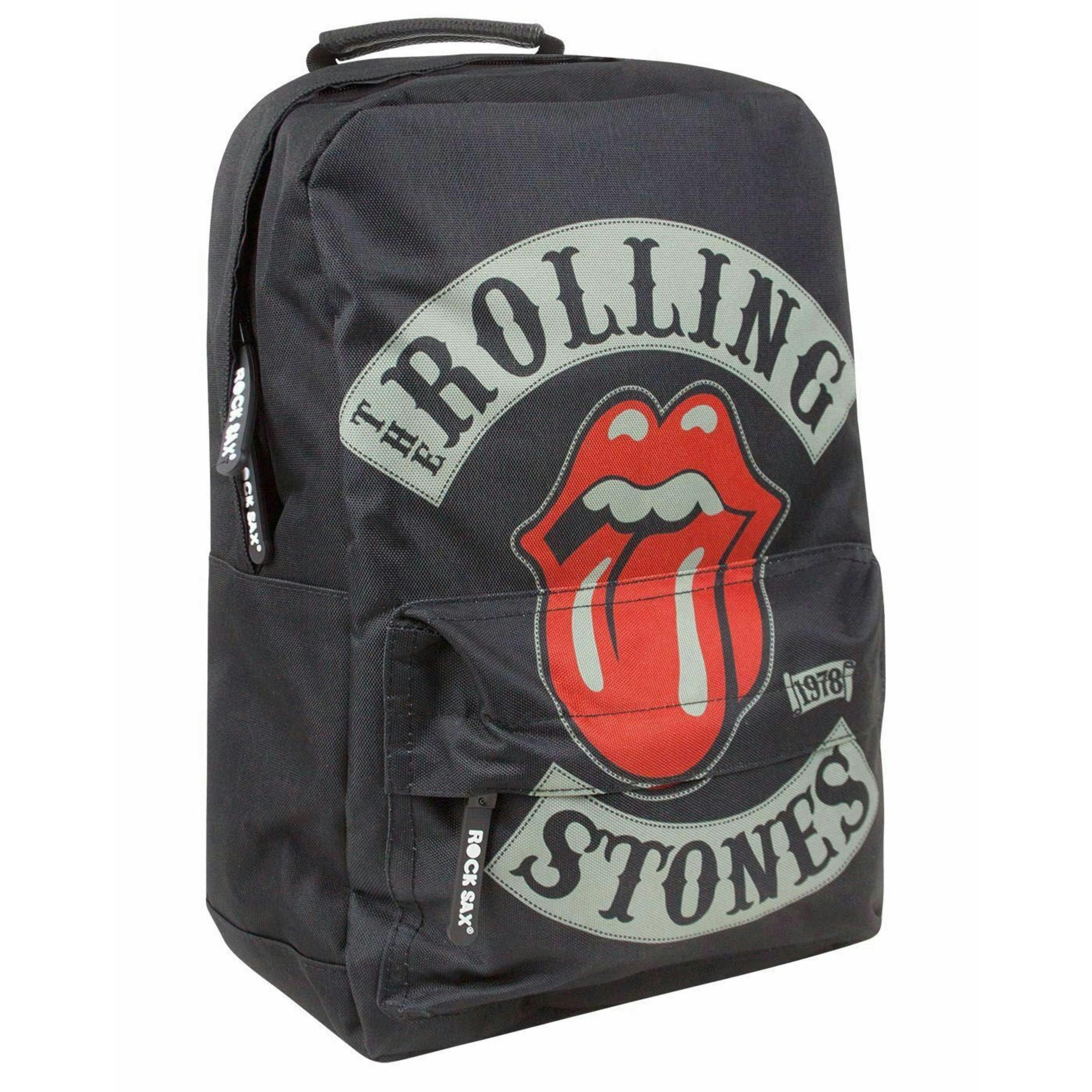Rock Sax Unisex Black Rolling Stones Backpack (One Size) by Vanilla Underground , view 1 of 6