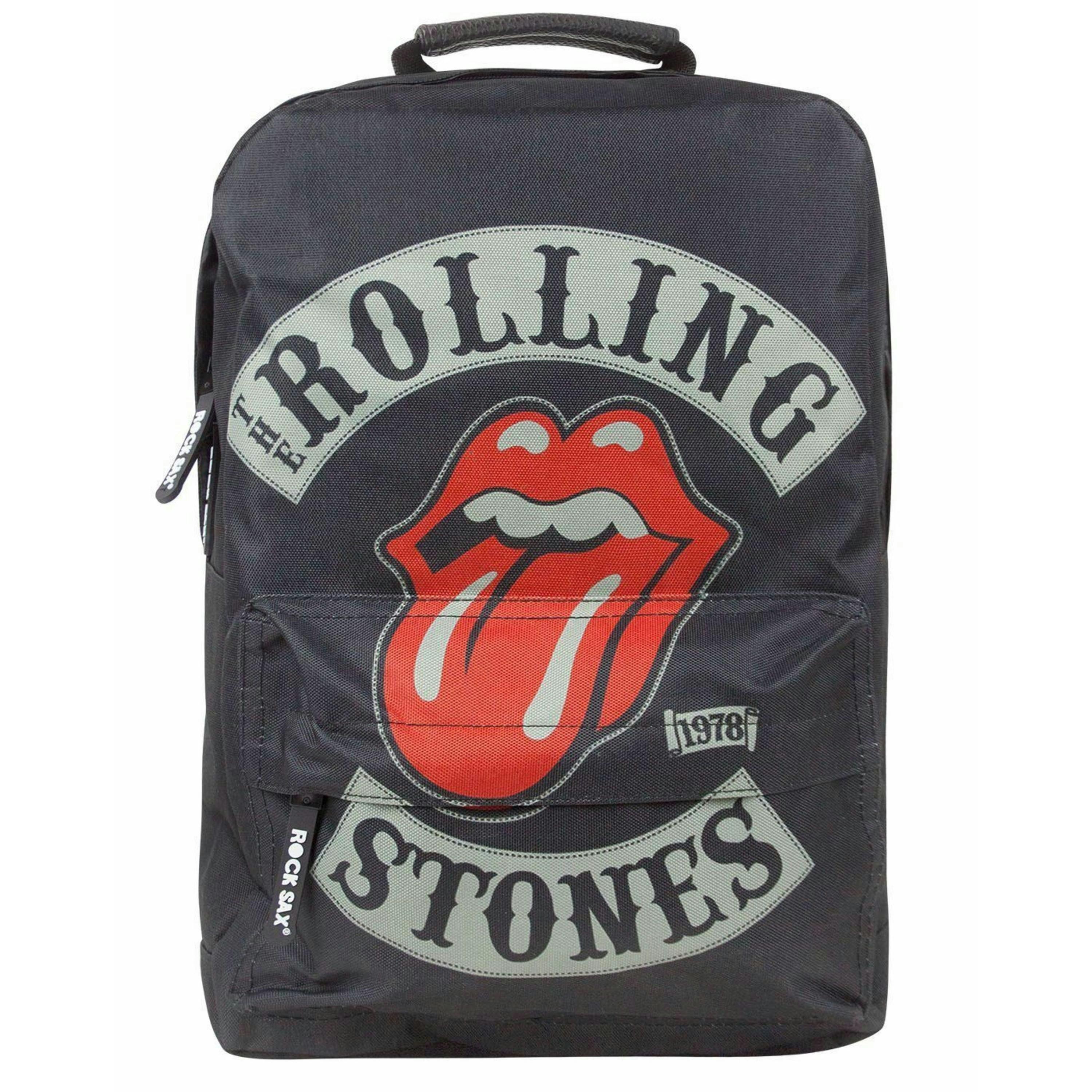 Rock Sax Unisex Black Rolling Stones Backpack (One Size) by Vanilla Underground , view 2 of 6