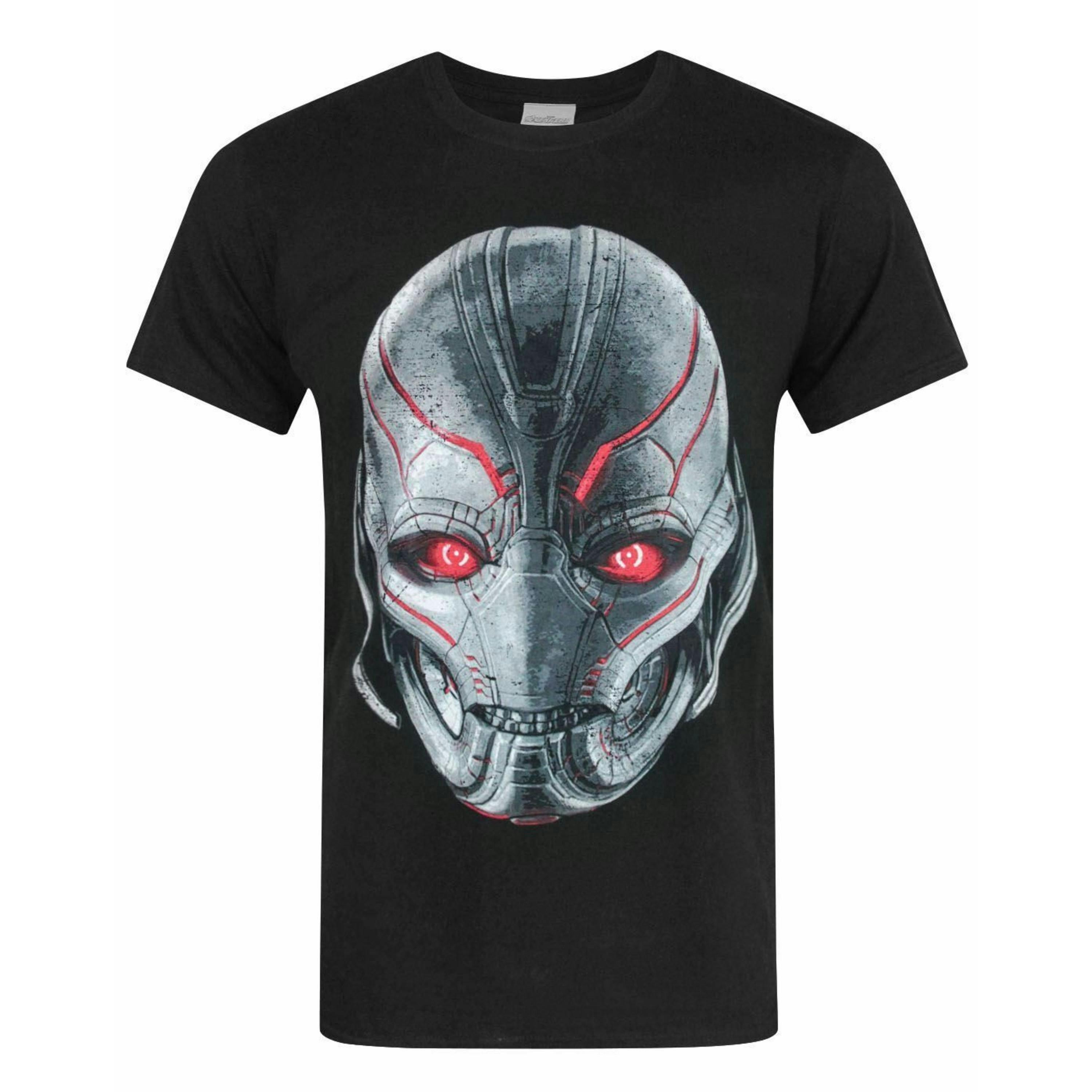 Marvel Mens Black Ultron Short Sleeved T-Shirt by Vanilla Underground , view 1 of 4