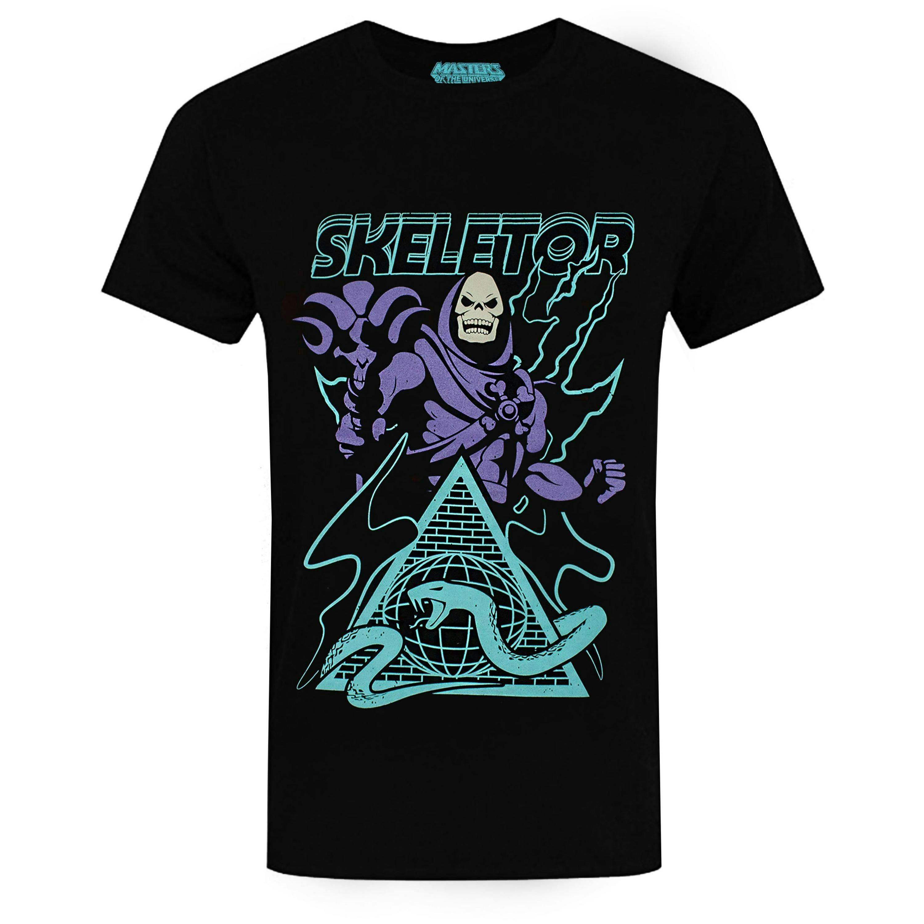 Masters of the Universe Mens Black Skeletor Short Sleeved T-Shirt by Vanilla Underground , view 1 of 5